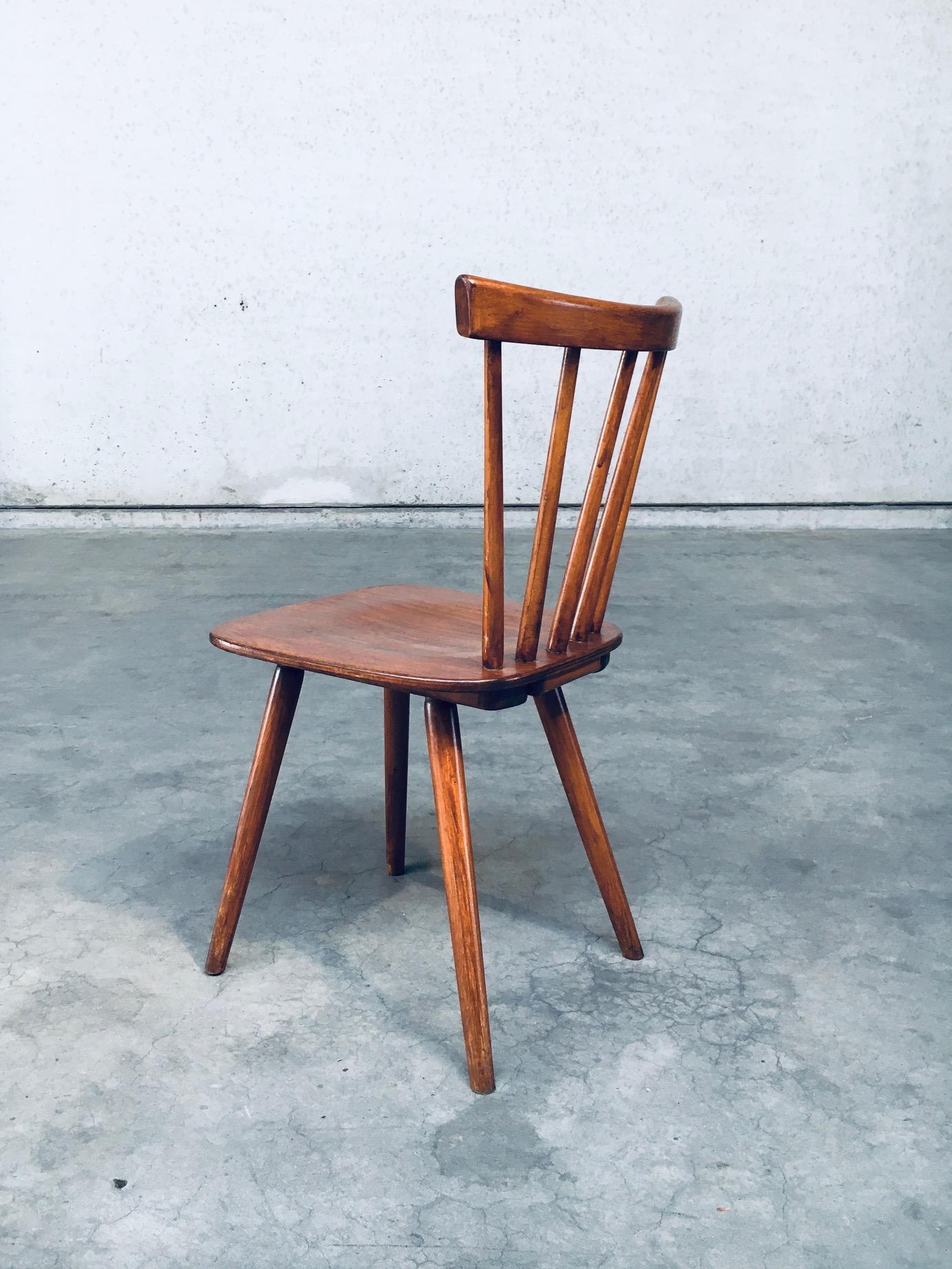 Midcentury Design Spindle Back Café 8 Chairs by Vervoort, Tilburg Netherlands 3