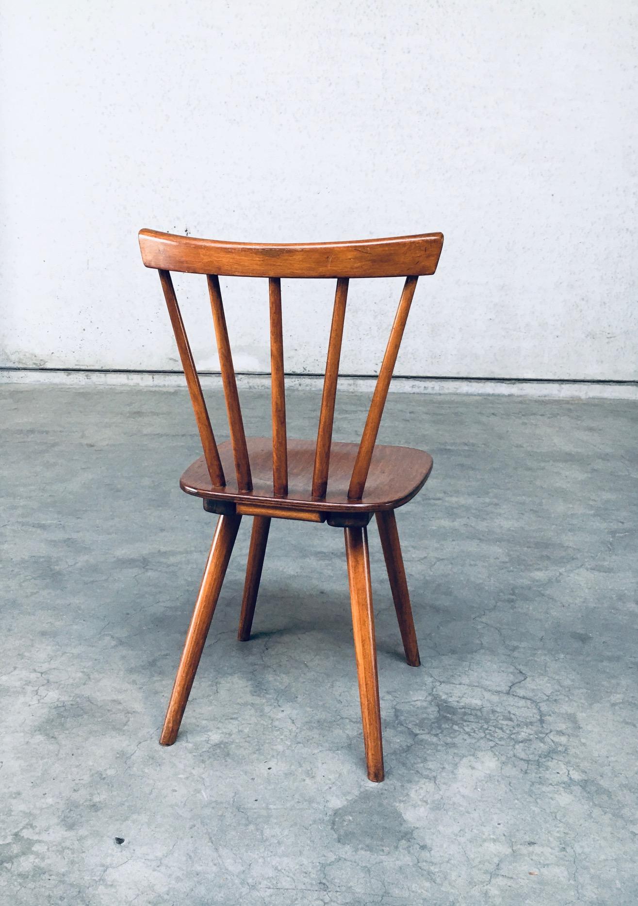 Midcentury Design Spindle Back Café 8 Chairs by Vervoort, Tilburg Netherlands 4