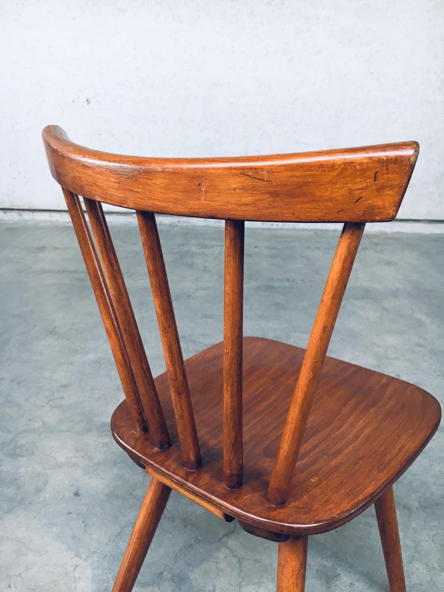 Midcentury Design Spindle Back Café 8 Chairs by Vervoort, Tilburg Netherlands 9