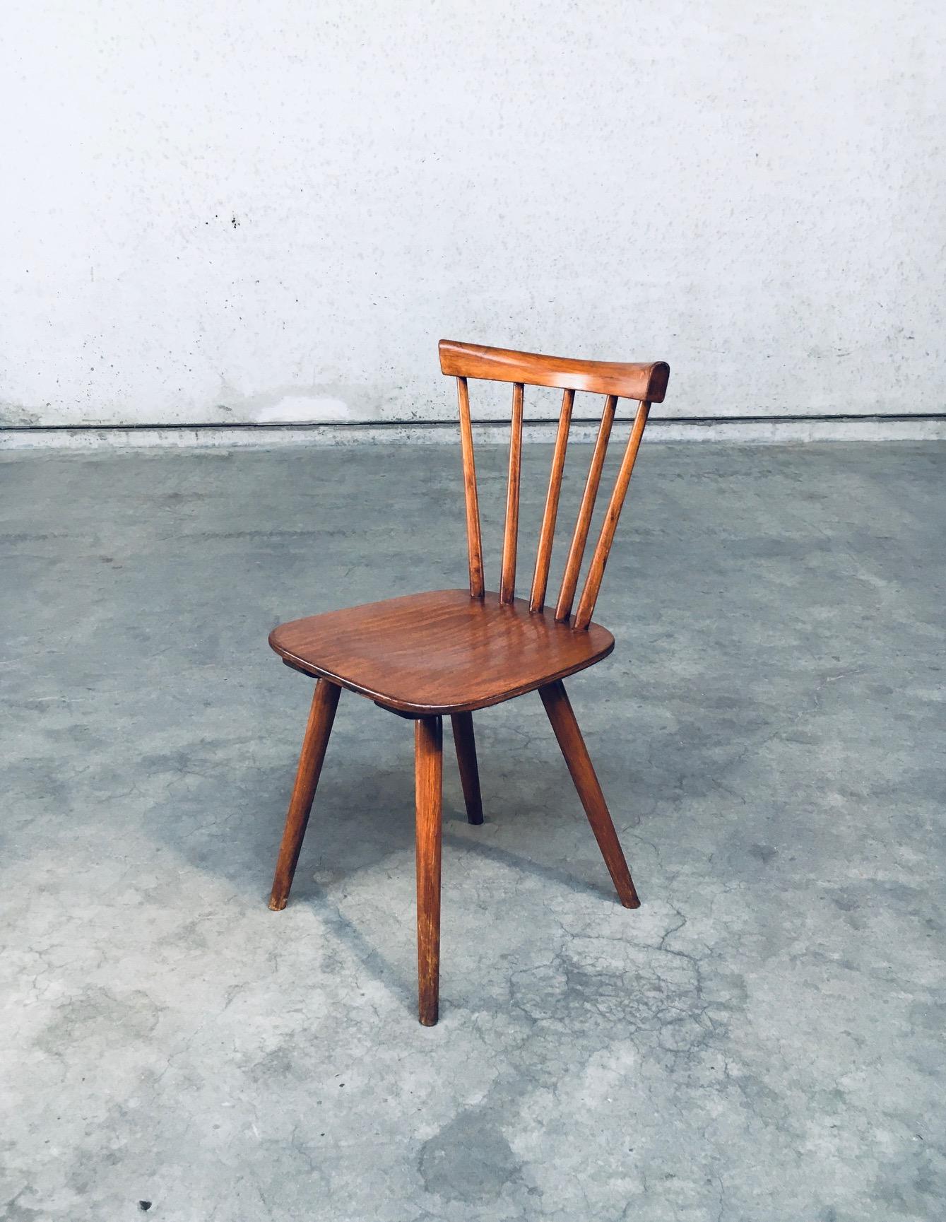Midcentury Design Spindle Back Café 8 Chairs by Vervoort, Tilburg Netherlands 1
