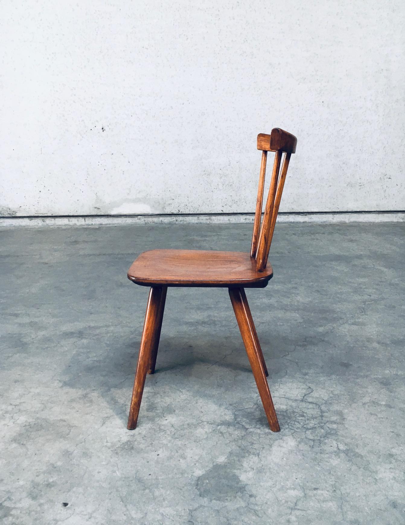 Midcentury Design Spindle Back Café 8 Chairs by Vervoort, Tilburg Netherlands 2