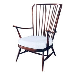 Midcentury Design Spindle Back 'Evergreen' Lounge Chair by Ercol, England, 1960s