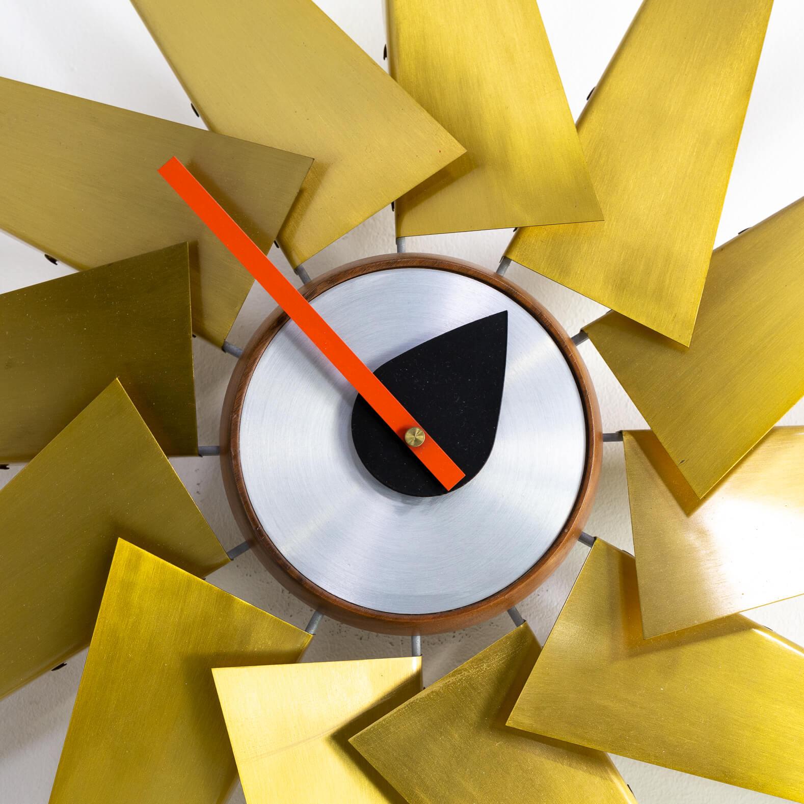 Midcentury Design ‘turbine’ Wall Clock In Good Condition In Amstelveen, Noord