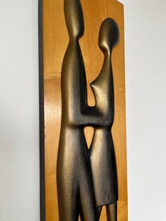Wandschmuck aus der Mitte des Jahrhunderts / Liebhaber, 1960er Jahre, Tschechoslowakei