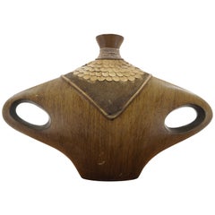 Midcentury Design Wood Vase, 1960s
