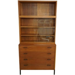 Midcentury Design Wooden Teak Cabinet with Chest of Drawers from the 1950s