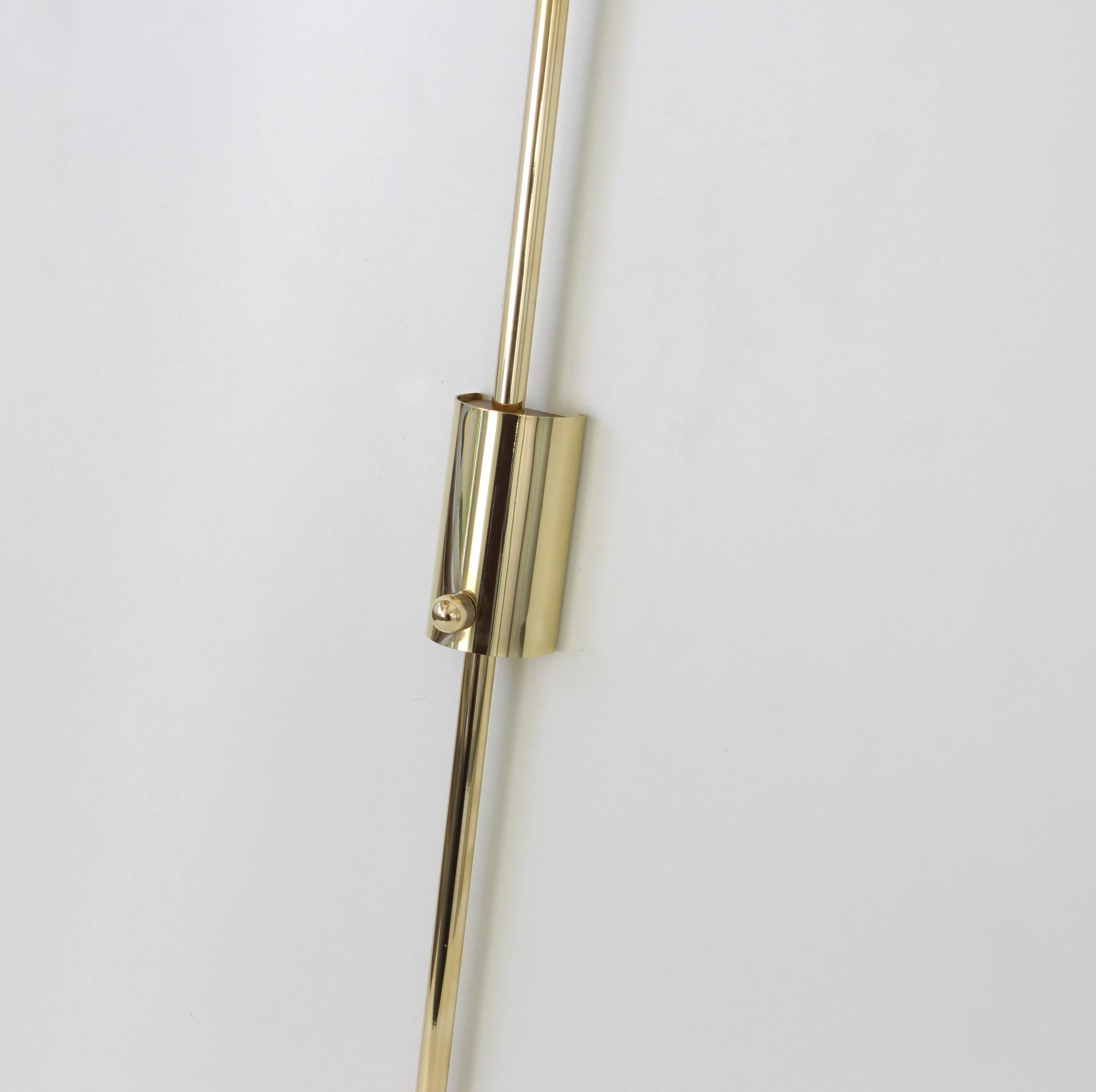 Midcentury Designer Brass Wall Sconces by Florian Schulz, 1980s In Good Condition For Sale In Aachen, NRW