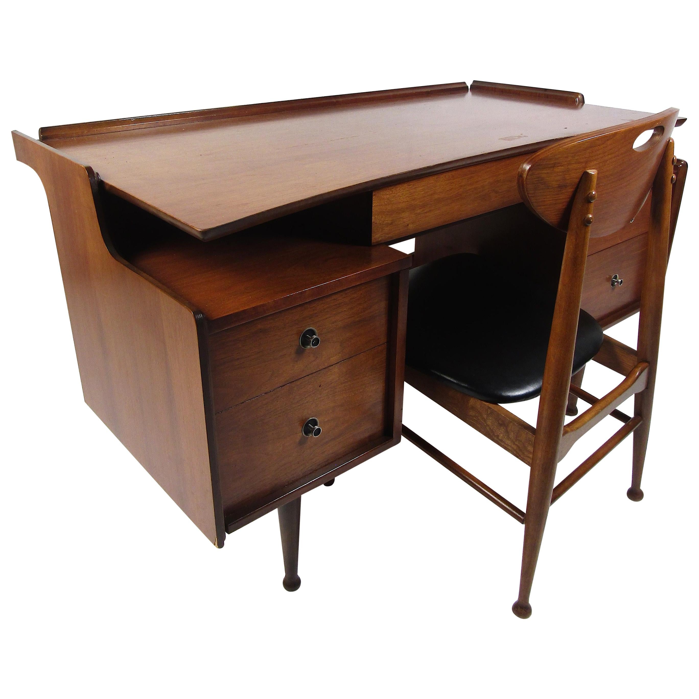 Midcentury Desk and Chair by Hooker Furniture