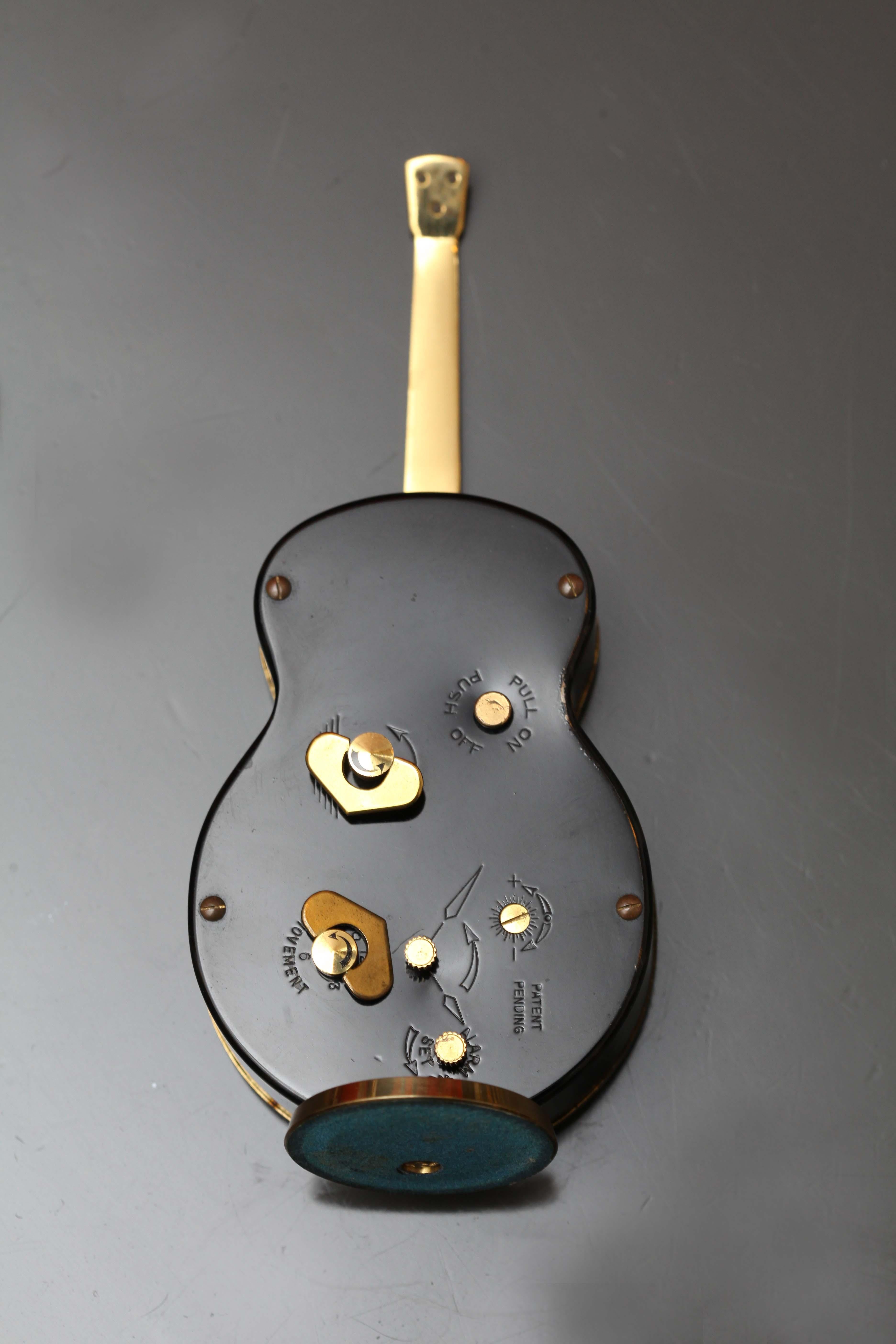guitar table clock