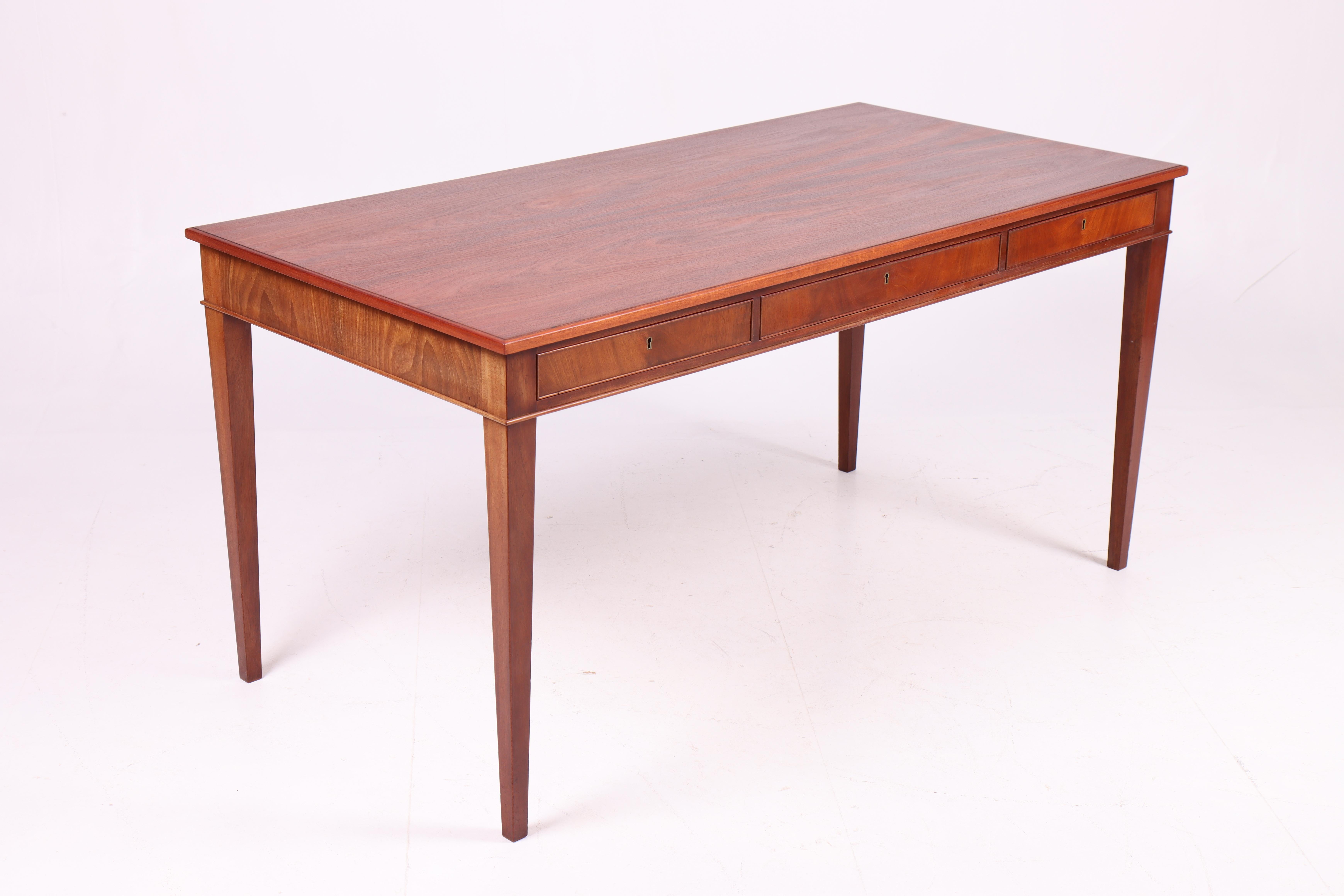 Danish Midcentury Desk in Mahogany Designed by Frits Heningsen, 1950s