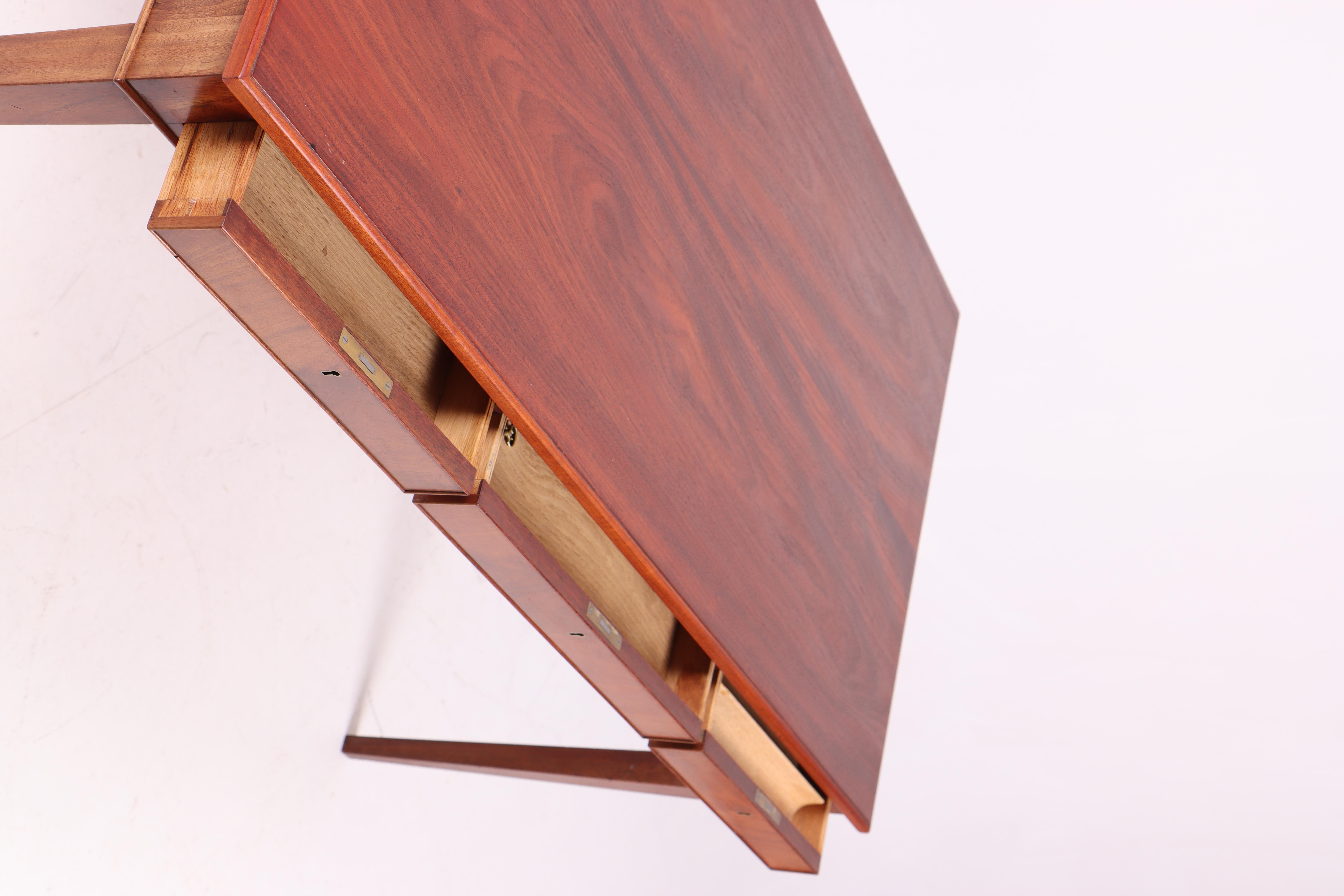 Mid-20th Century Midcentury Desk in Mahogany Designed by Frits Heningsen, 1950s For Sale