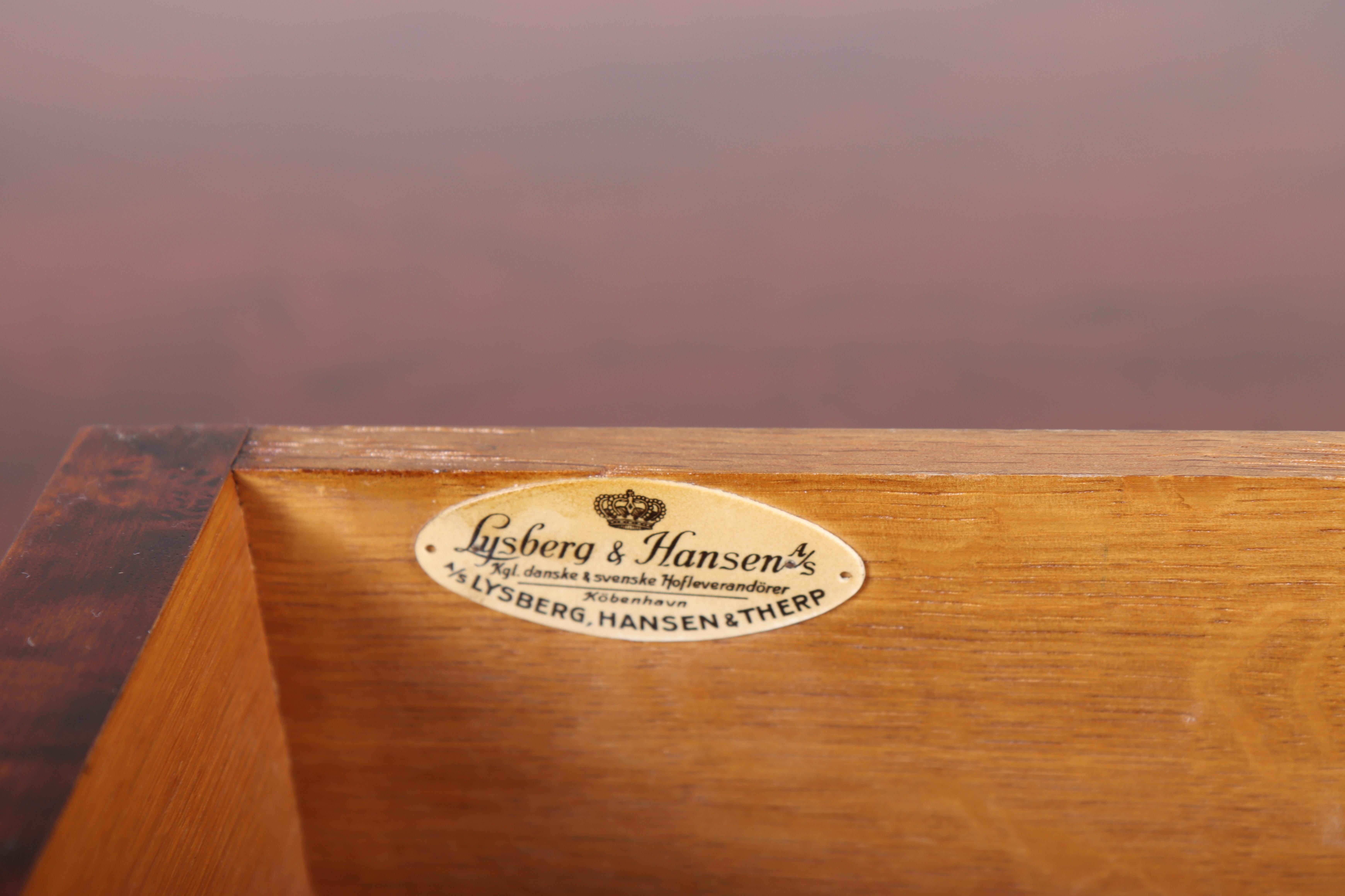 Midcentury Desk in Mahogany Designed by Lysberg & Hansen, 1950s 2