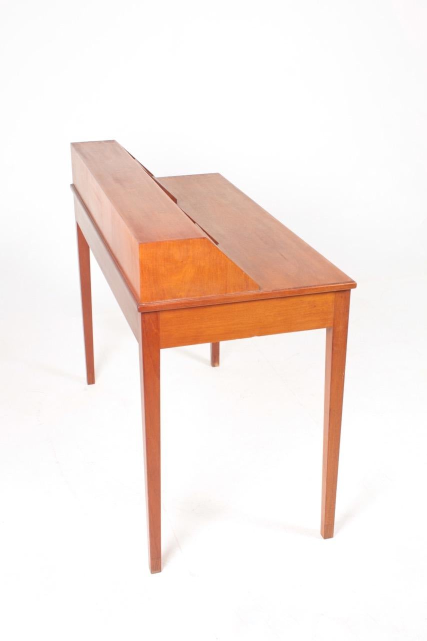 Midcentury Desk in Mahogany with Organizer Designed by Ole Wanscher, 1950s 3