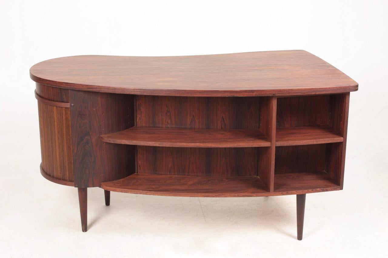 Scandinavian Modern Midcentury Desk in Rosewood by Kai Kristiansen, Made in Denmak, 1950s