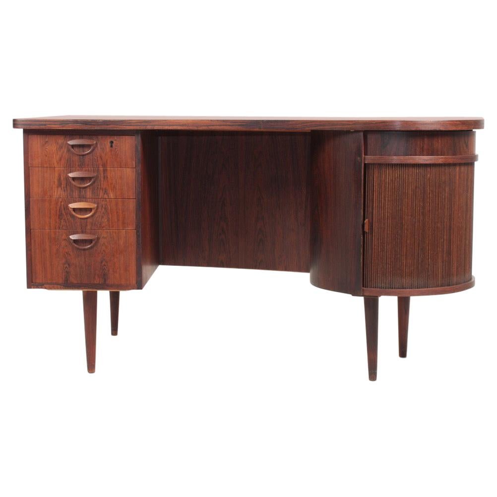 Midcentury Desk in Rosewood by Kai Kristiansen, Made in Denmak, 1950s