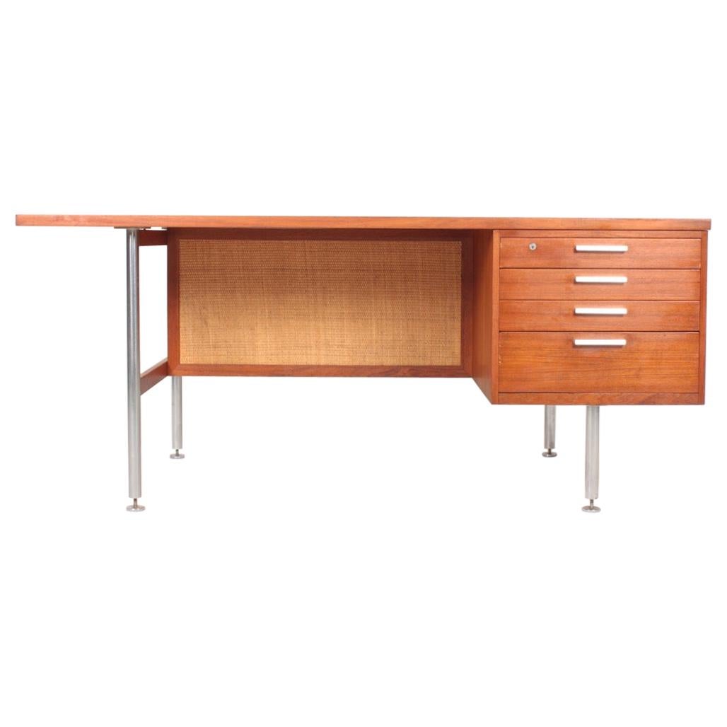 Midcentury Desk in Teak by Kai Kristiansen, Made in Denmark, 1950s