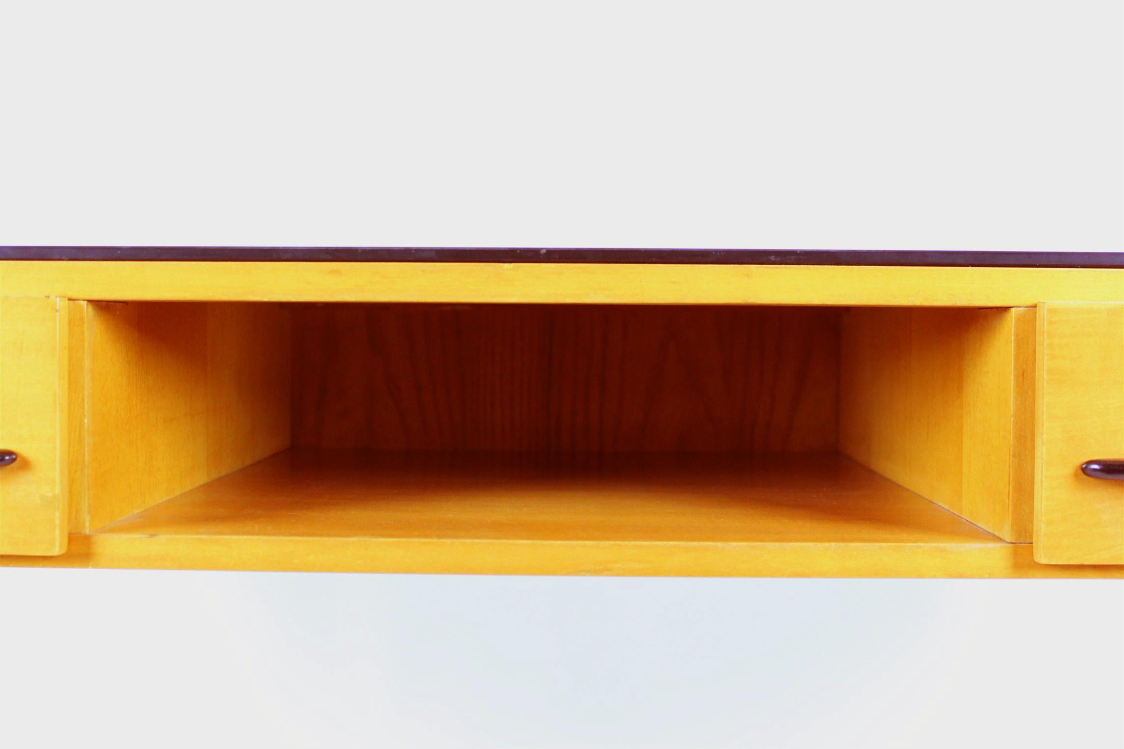 Midcentury Desk or Console Table by Mojmír Požár for UP Bučovice, 1960s In Good Condition In Żory, PL
