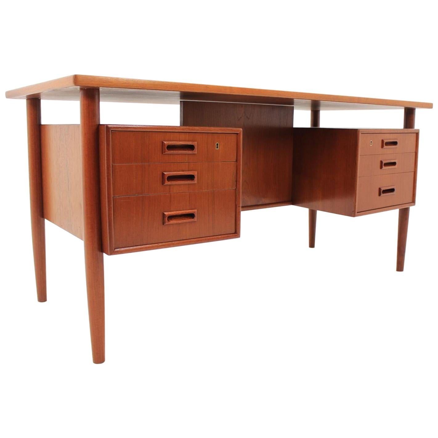 Midcentury desk with bookcase, Arne Vodder, Denmark, 1960s