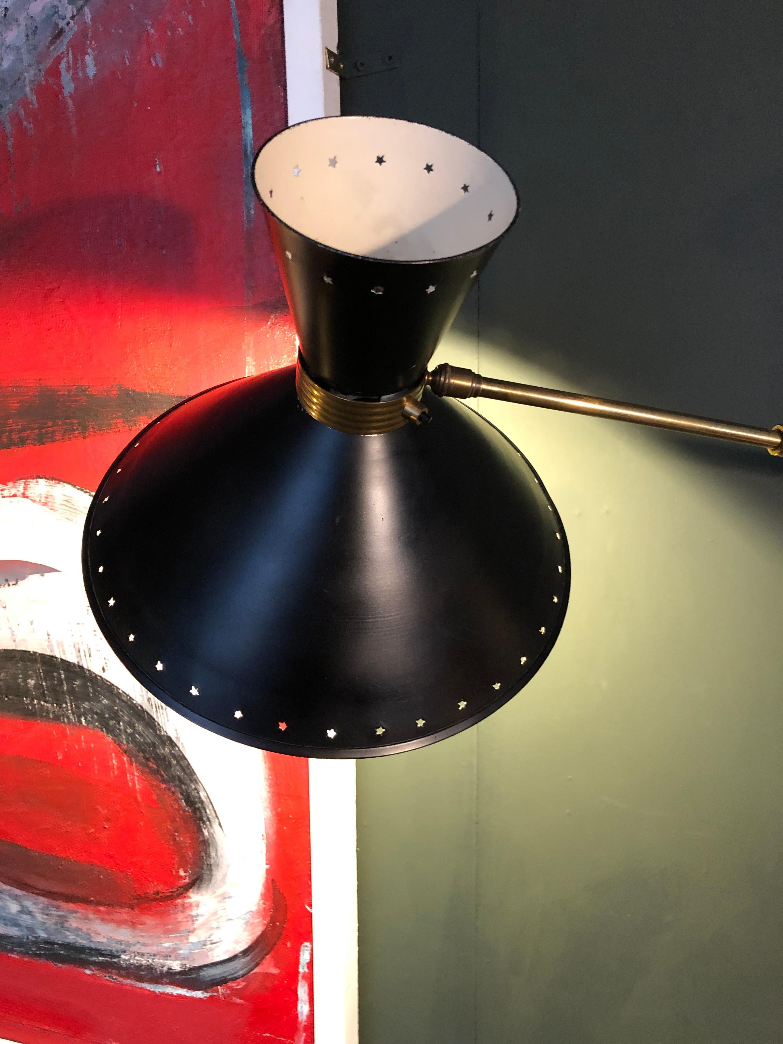 Midcentury Diabolo Wall Light, René Matheiu, 1950s 5