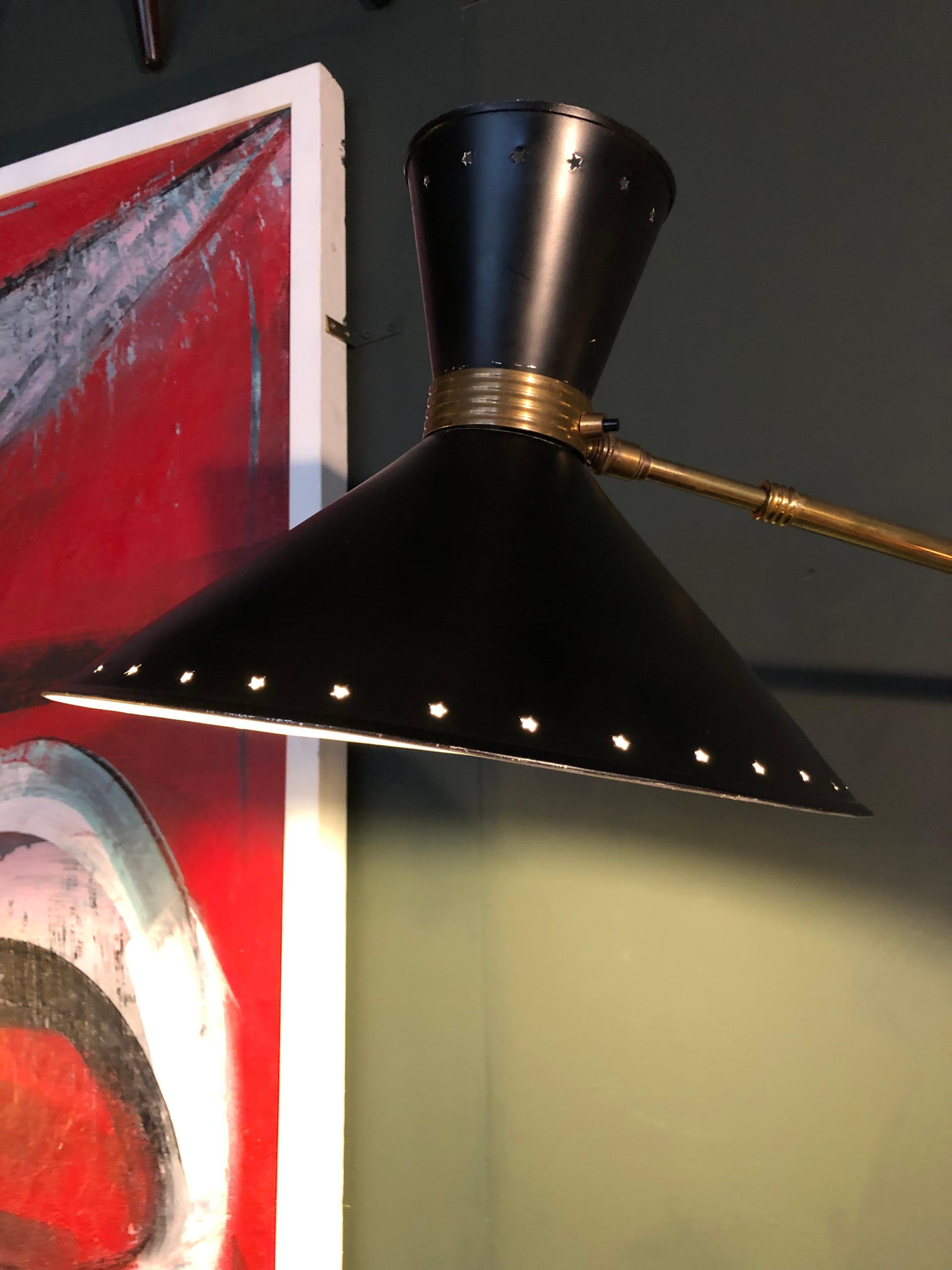 French Midcentury Diabolo Wall Light, René Matheiu, 1950s