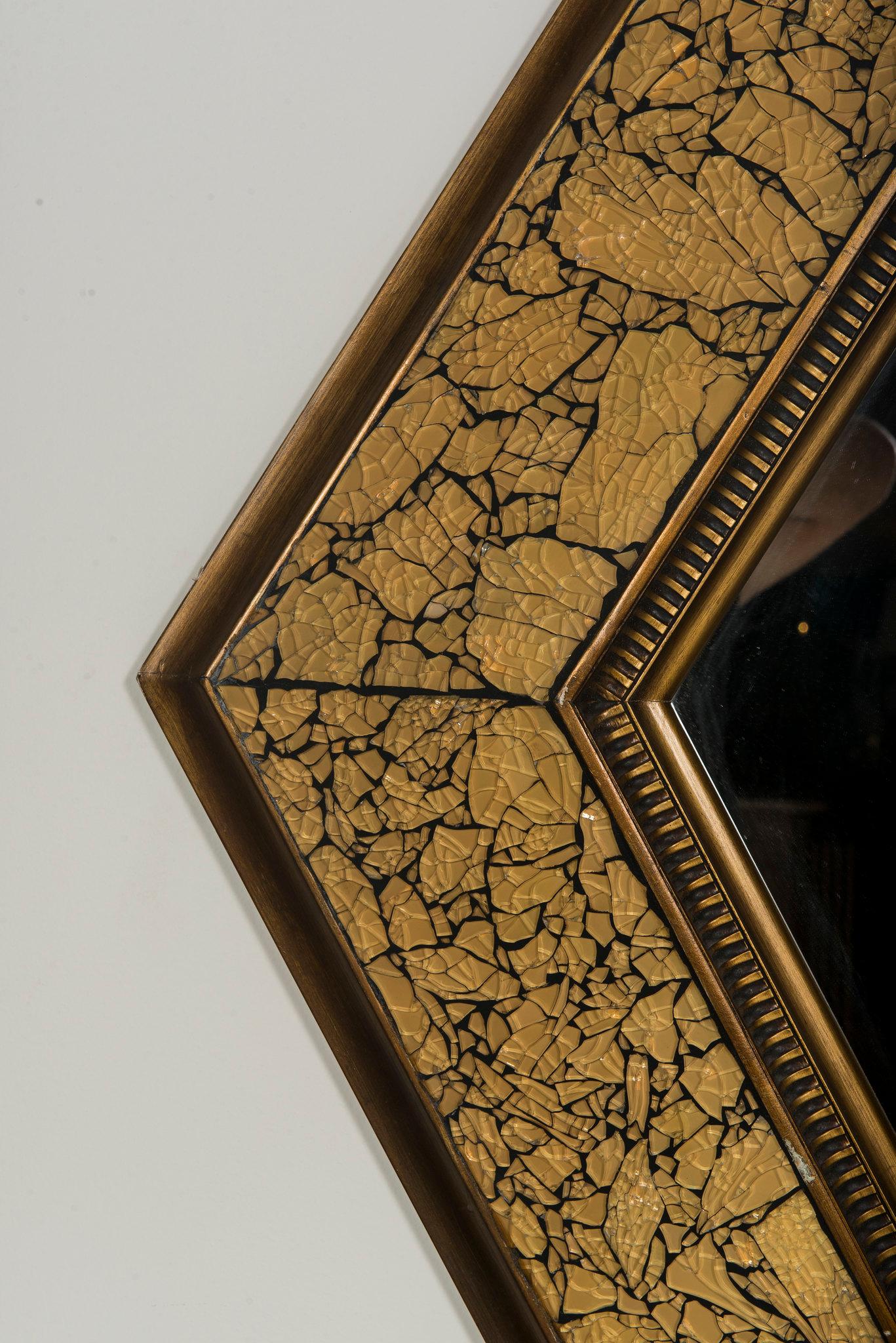 Mosaic Midcentury Diamond Form Mirror