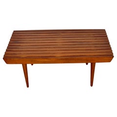 Midcentury Diminutive Slat Bench or Table in the Style of George Nelson