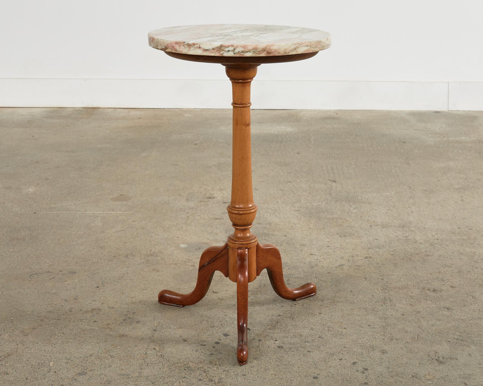 19th Century English Georgian Marble Top Tripod Drinks Table 6