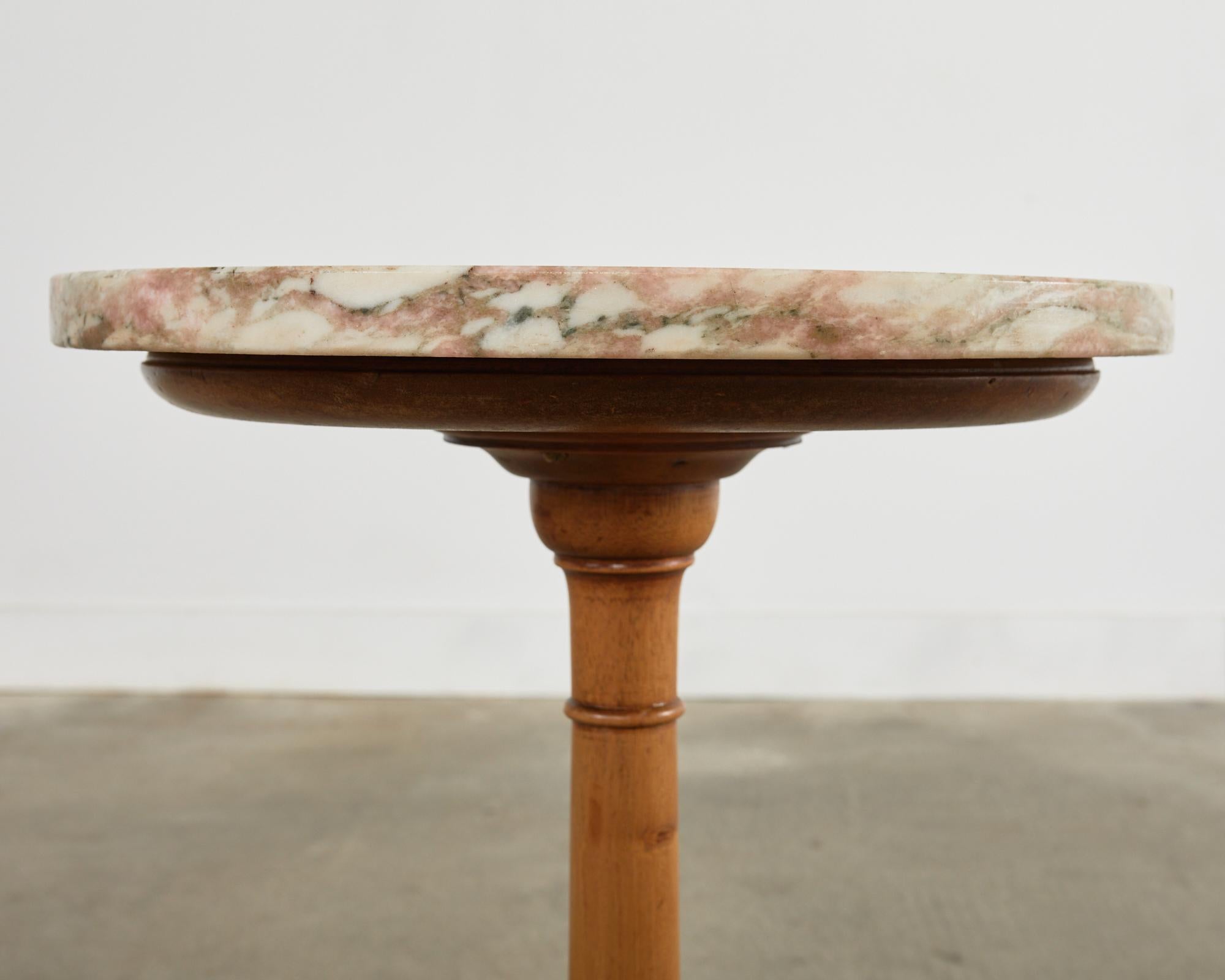 19th Century English Georgian Marble Top Tripod Drinks Table 8