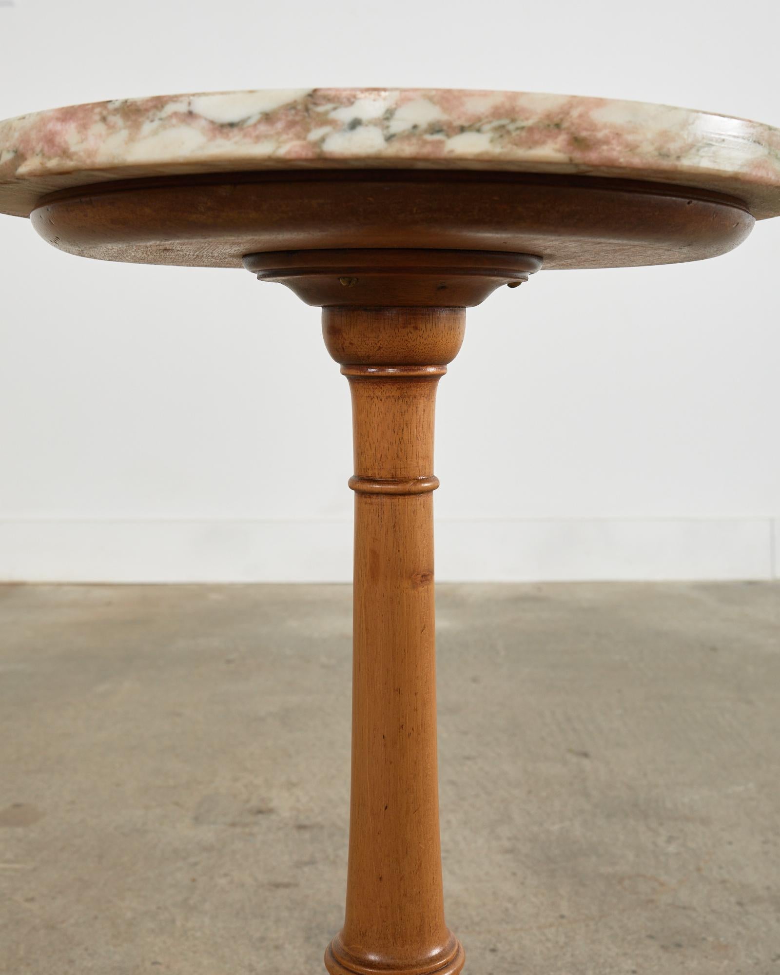 19th Century English Georgian Marble Top Tripod Drinks Table 9