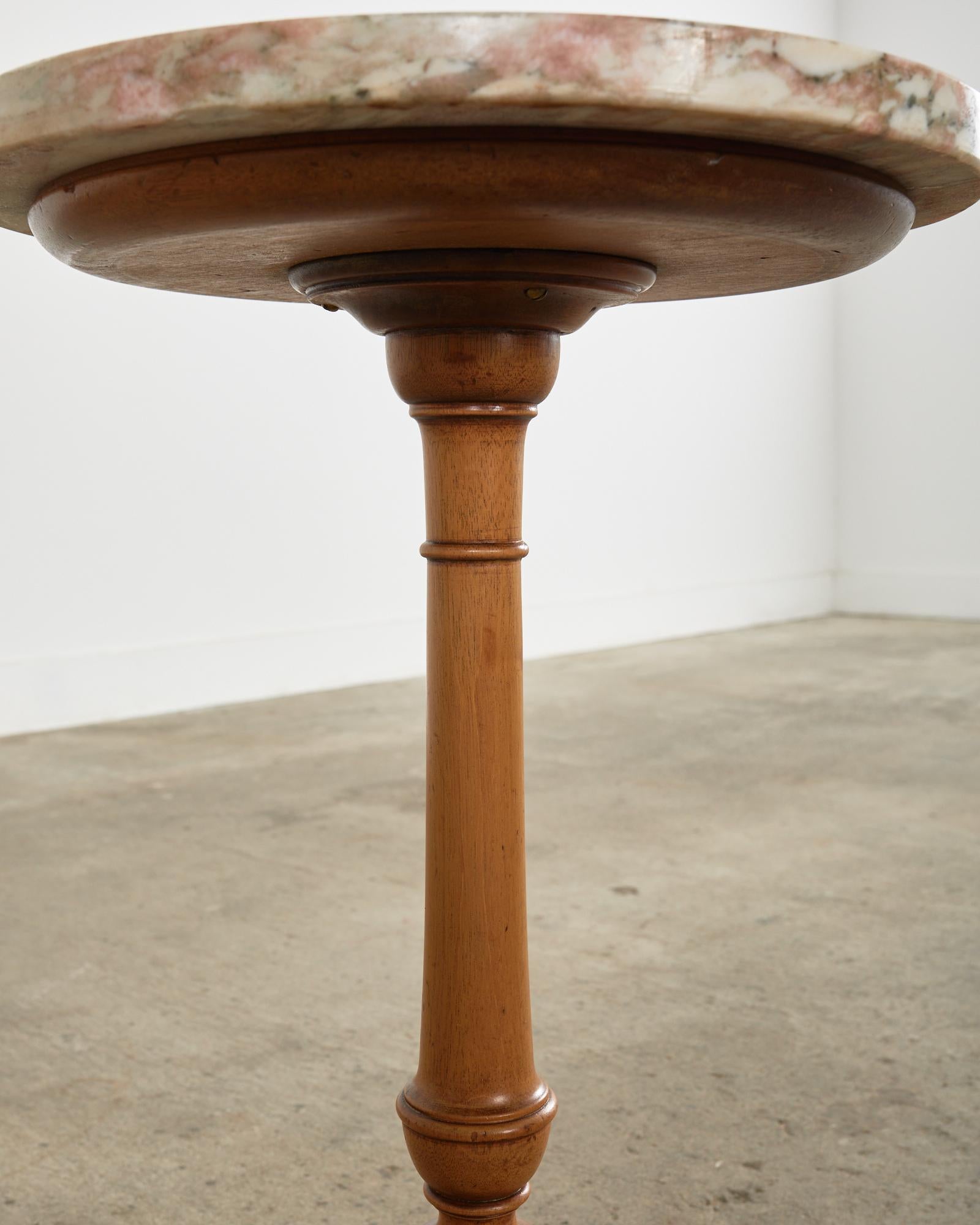 19th Century English Georgian Marble Top Tripod Drinks Table 11
