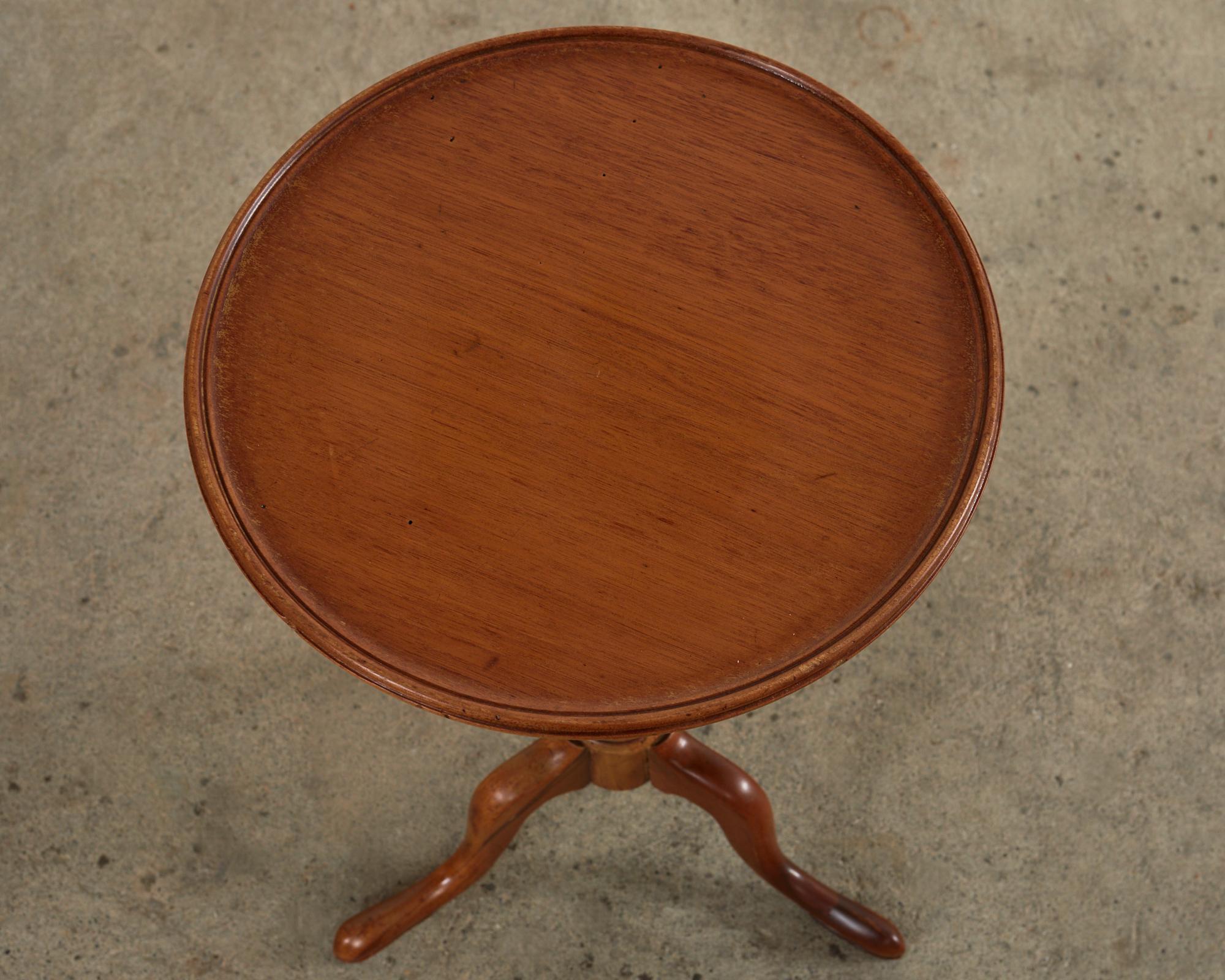 19th Century English Georgian Marble Top Tripod Drinks Table 15