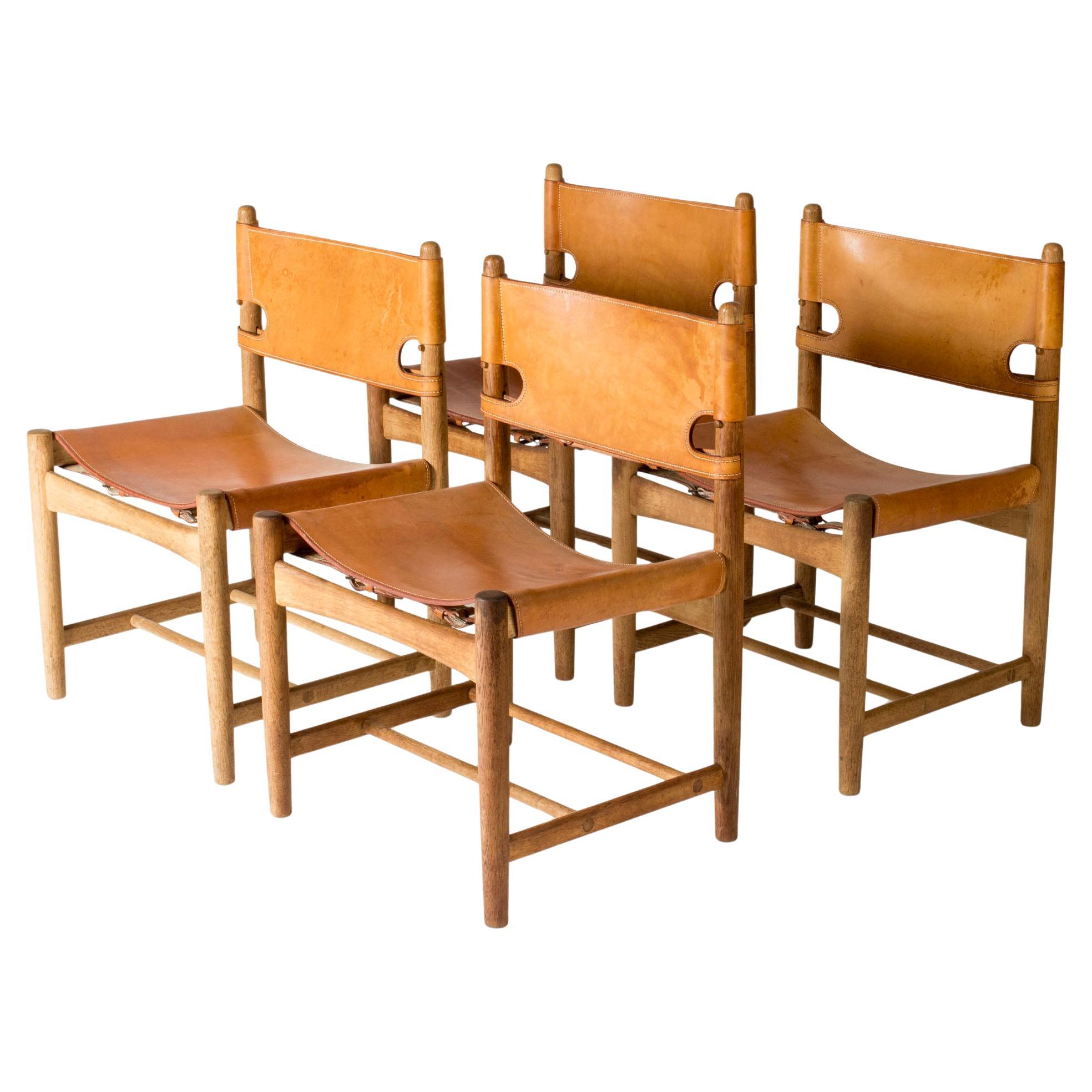 Midcentury dining chairs by Børge Mogensen, Denmark, 1960s, set of four