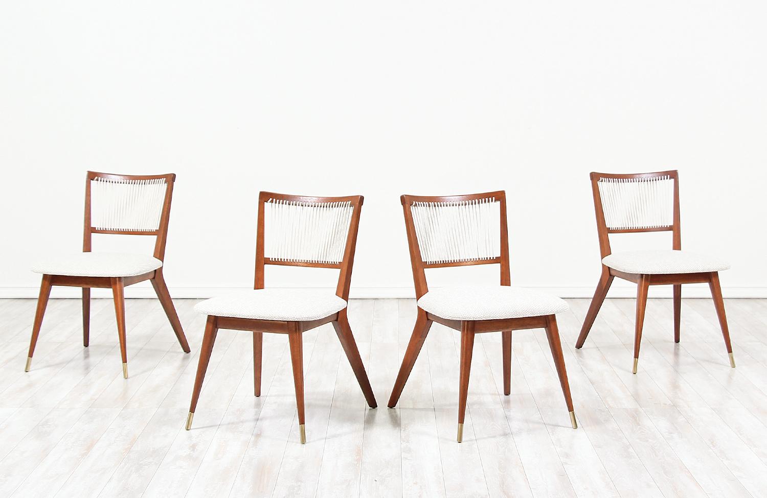 Midcentury Dining Chairs by John Keal for Brown Saltman In Excellent Condition In Los Angeles, CA