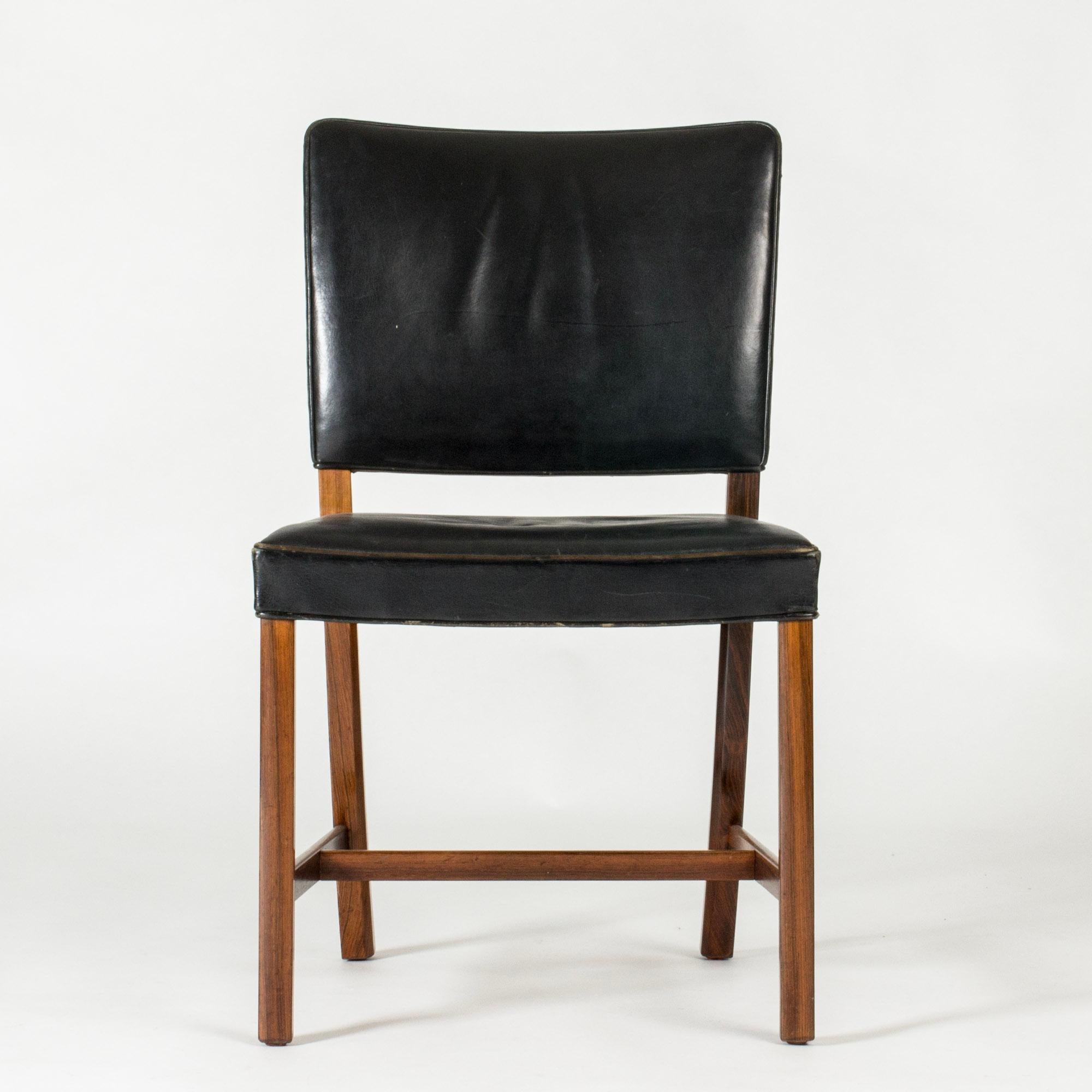 Danish Midcentury dining chairs by Ole Wanscher, Denmark, 1950s, set of eight For Sale