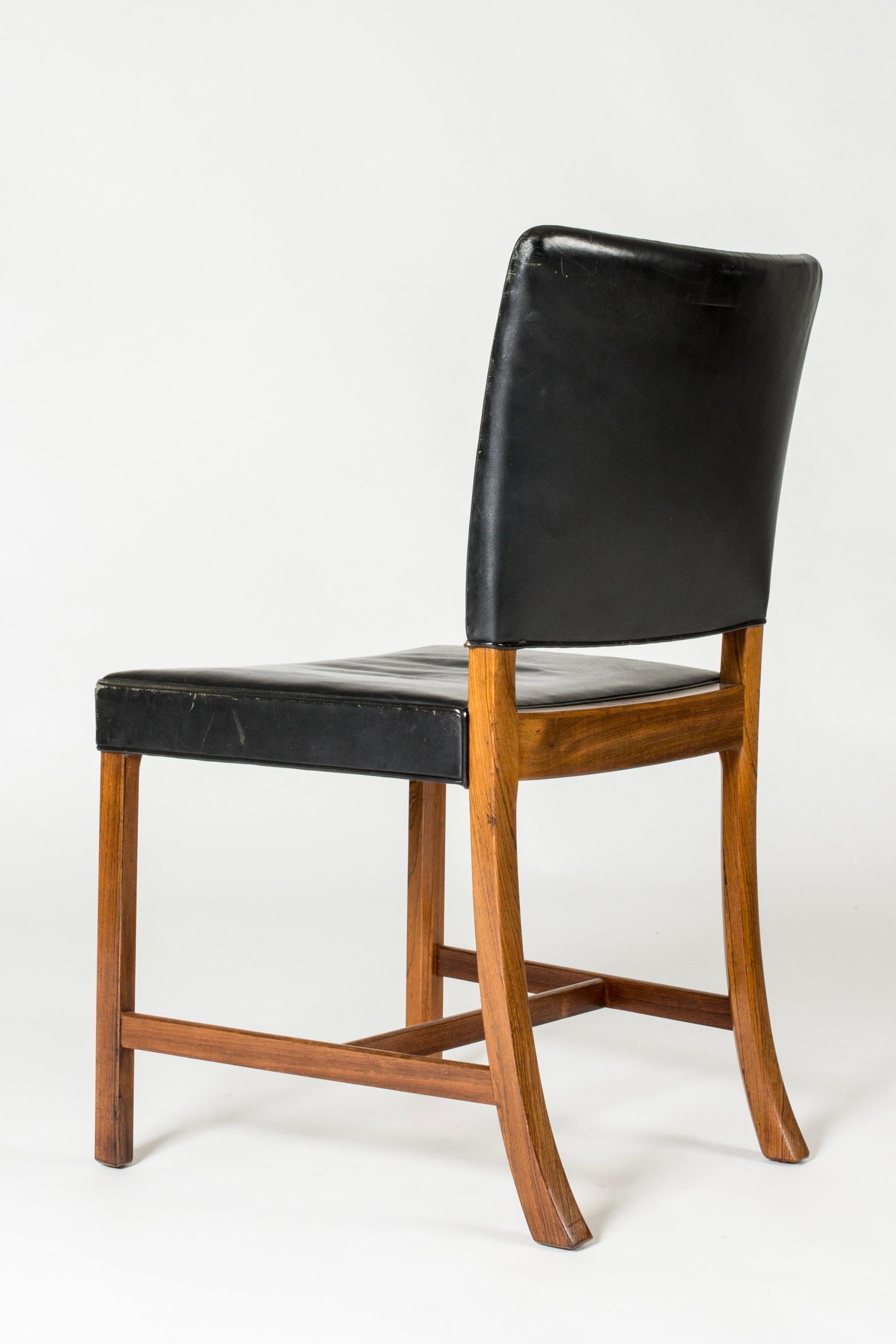 Midcentury dining chairs by Ole Wanscher, Denmark, 1950s, set of eight For Sale 1