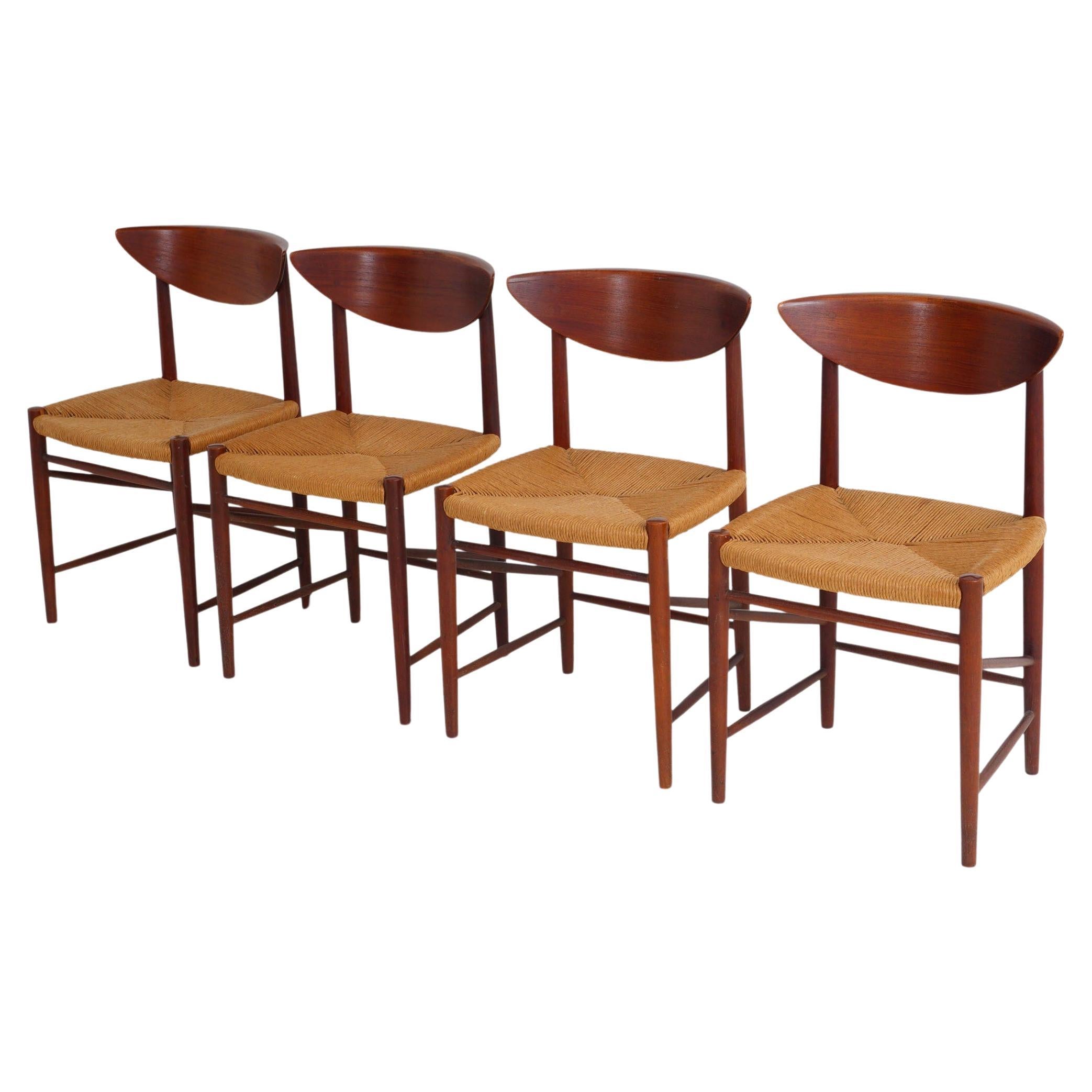 Midcentury Dining Chairs by Peter Hvidt & Orla Mølgaard-Nielsen, 1950s For Sale