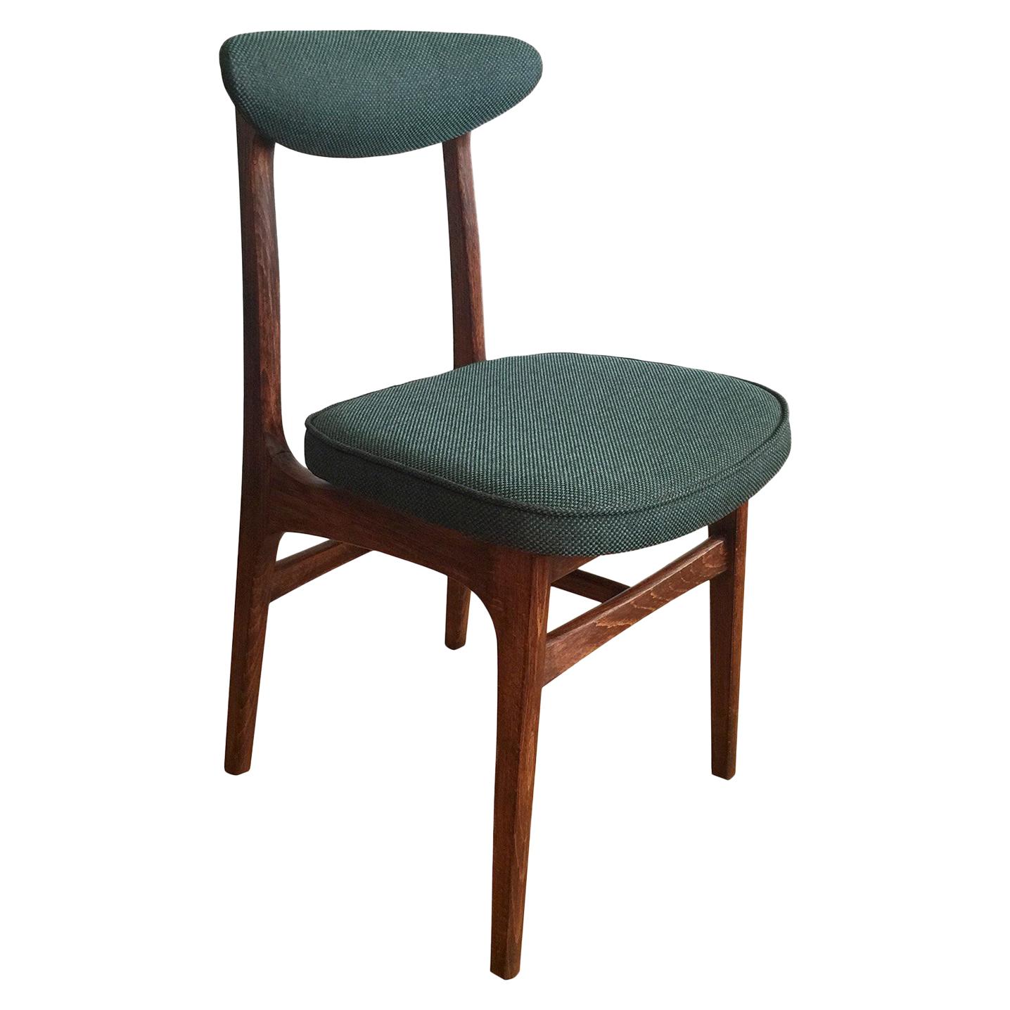 Midcentury Dining Chairs by Rajmund Halas in Green, 1960s, Set of 3 For Sale