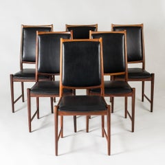 Midcentury dining chairs by Torbjørn Afdal, Bruksbo, Norway, 1960s, set of six