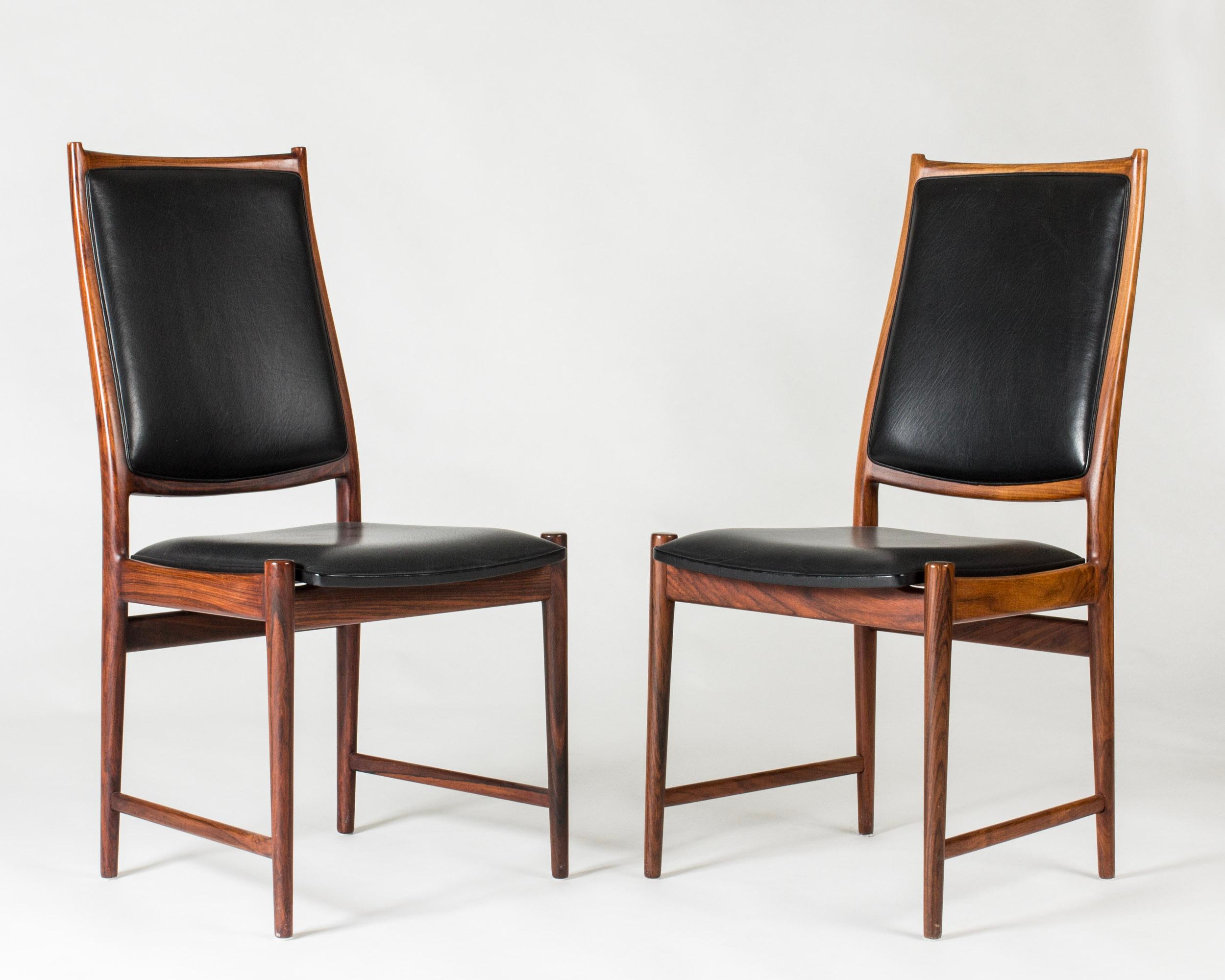 Scandinavian Modern Midcentury dining chairs by Torbjørn Afdal, Bruksbo, Norway, 1960s, set of six For Sale
