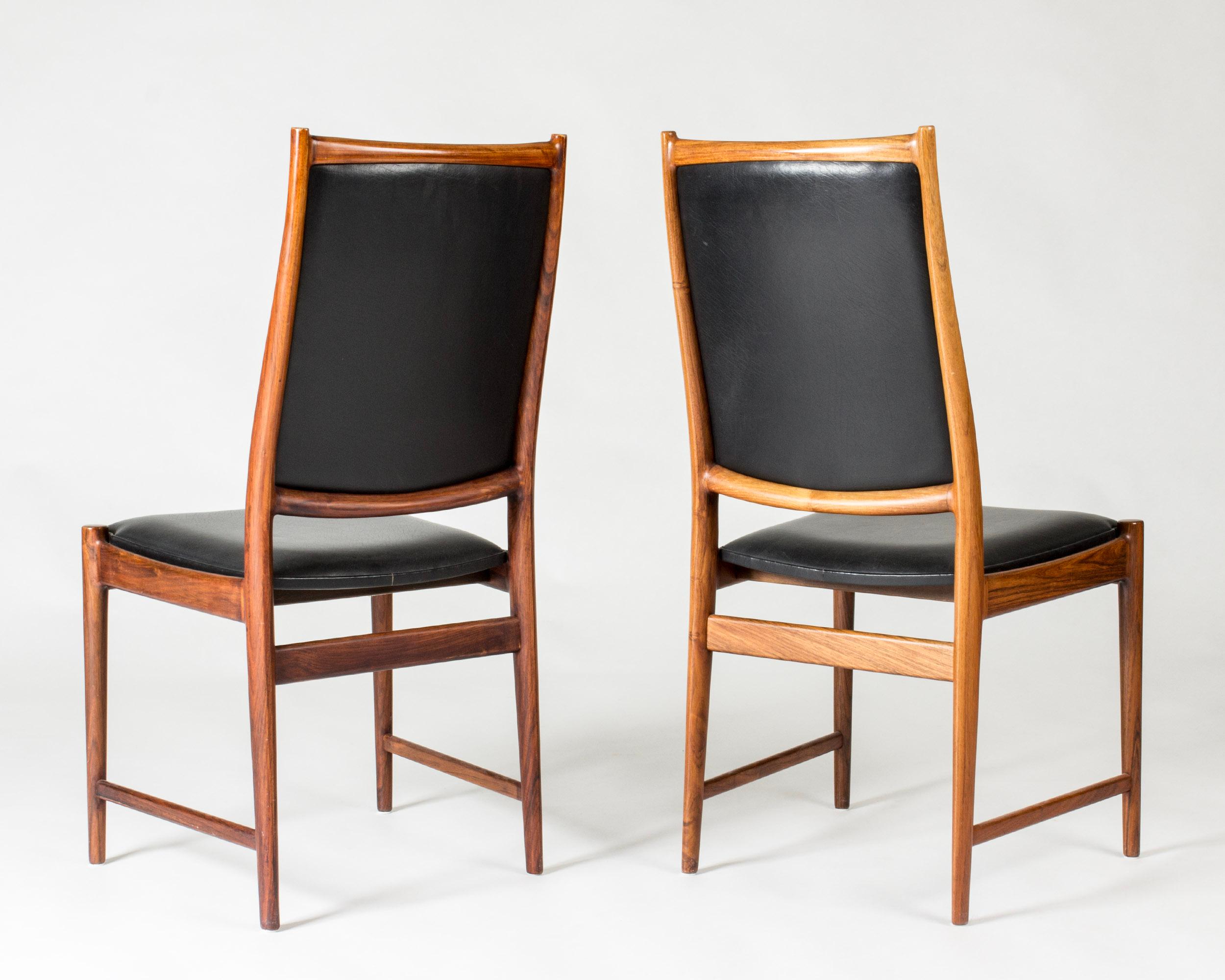Norwegian Midcentury dining chairs by Torbjørn Afdal, Bruksbo, Norway, 1960s, set of six For Sale
