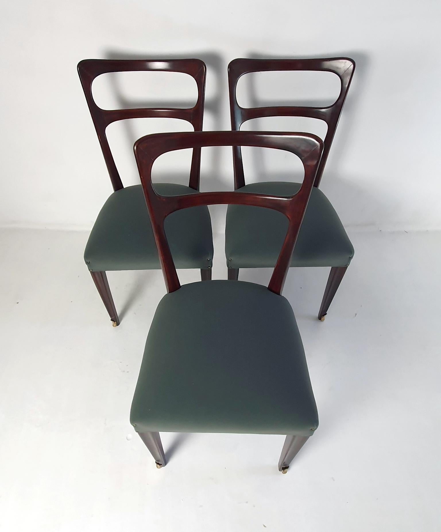 Mid-Century Modern Eight Midcentury Italian Dining Chairs