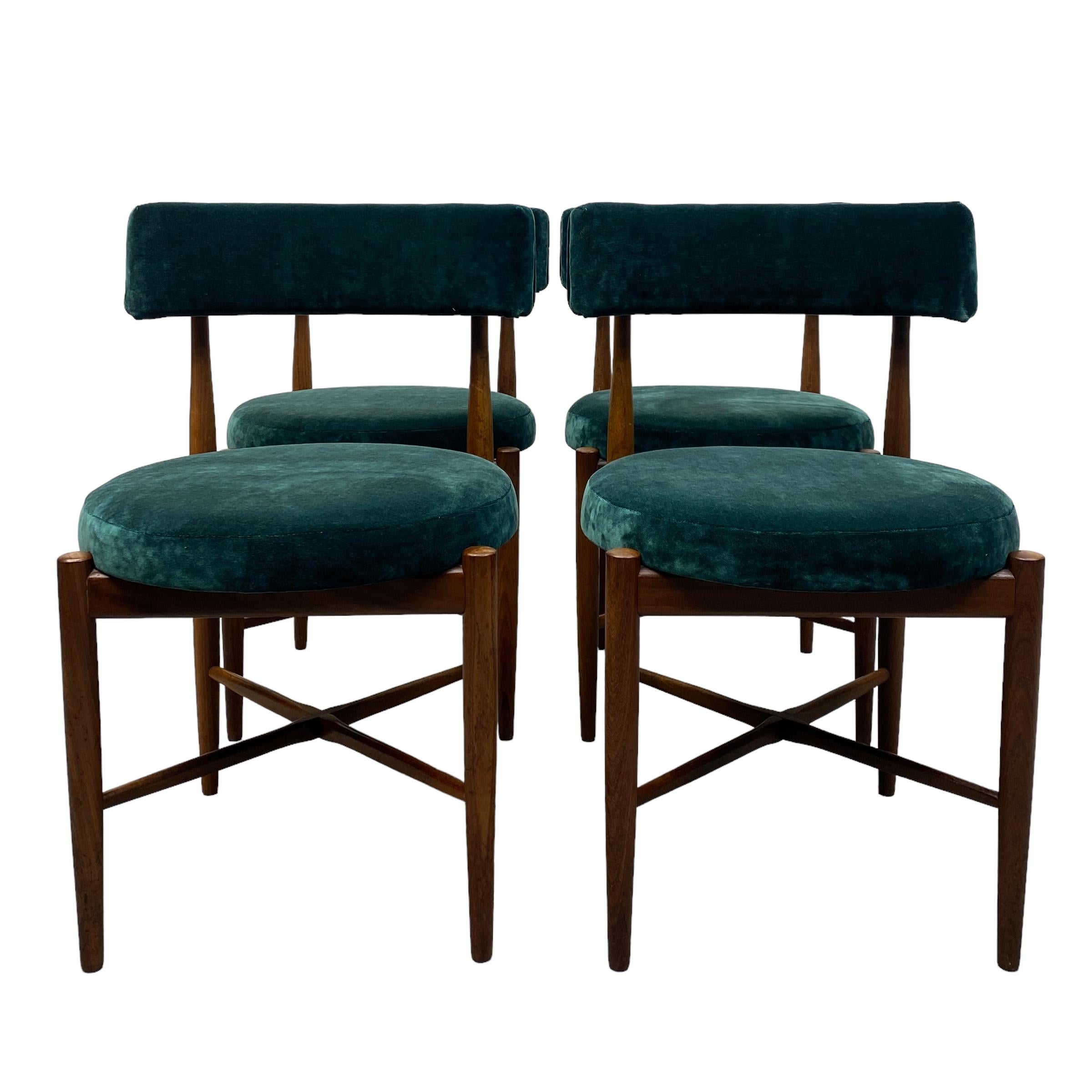 Midcentury Dining Chairs Kofod Larsen G Plan In Good Condition For Sale In Otley, GB