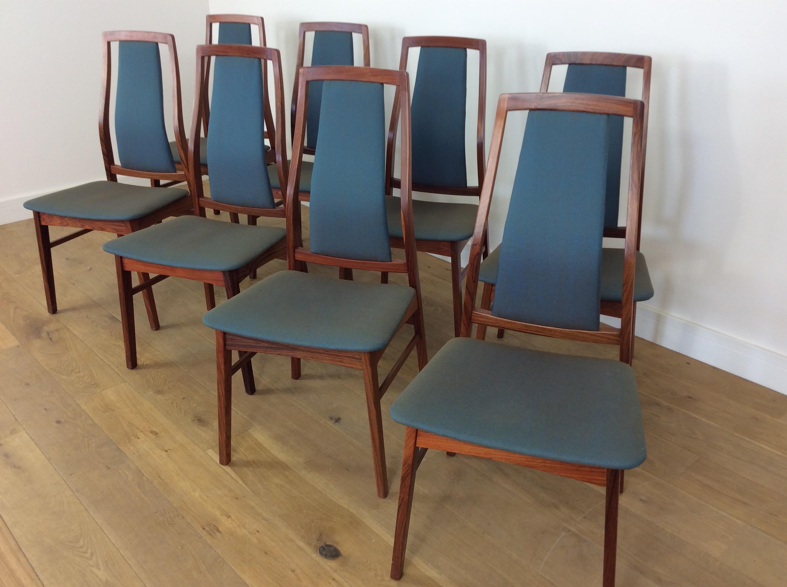 Mid-Century Modern Midcentury Dining Chairs Set of 8 by Niels Koefoed For Sale