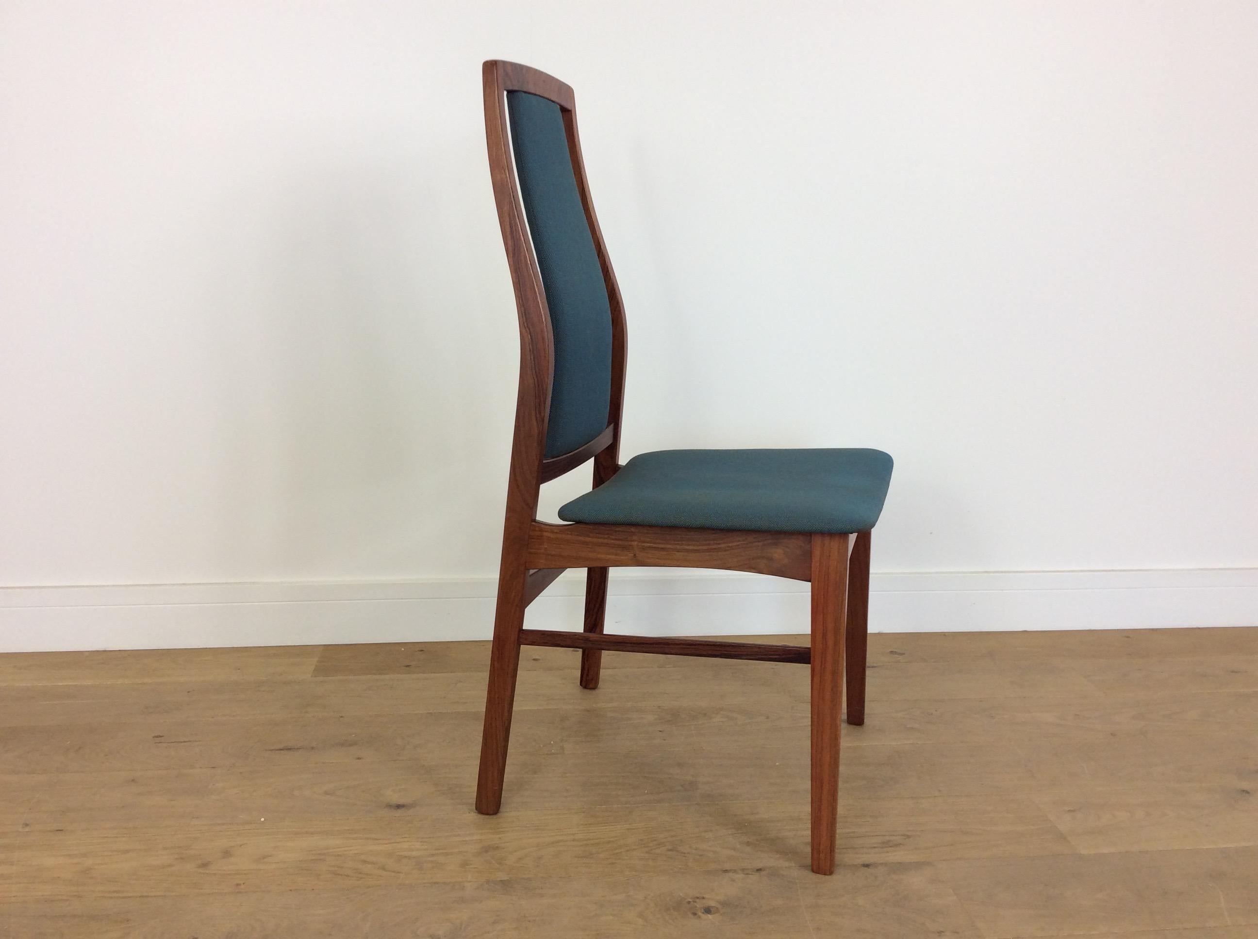 Midcentury Dining Chairs Set of 8 by Niels Koefoed In Good Condition For Sale In London, GB