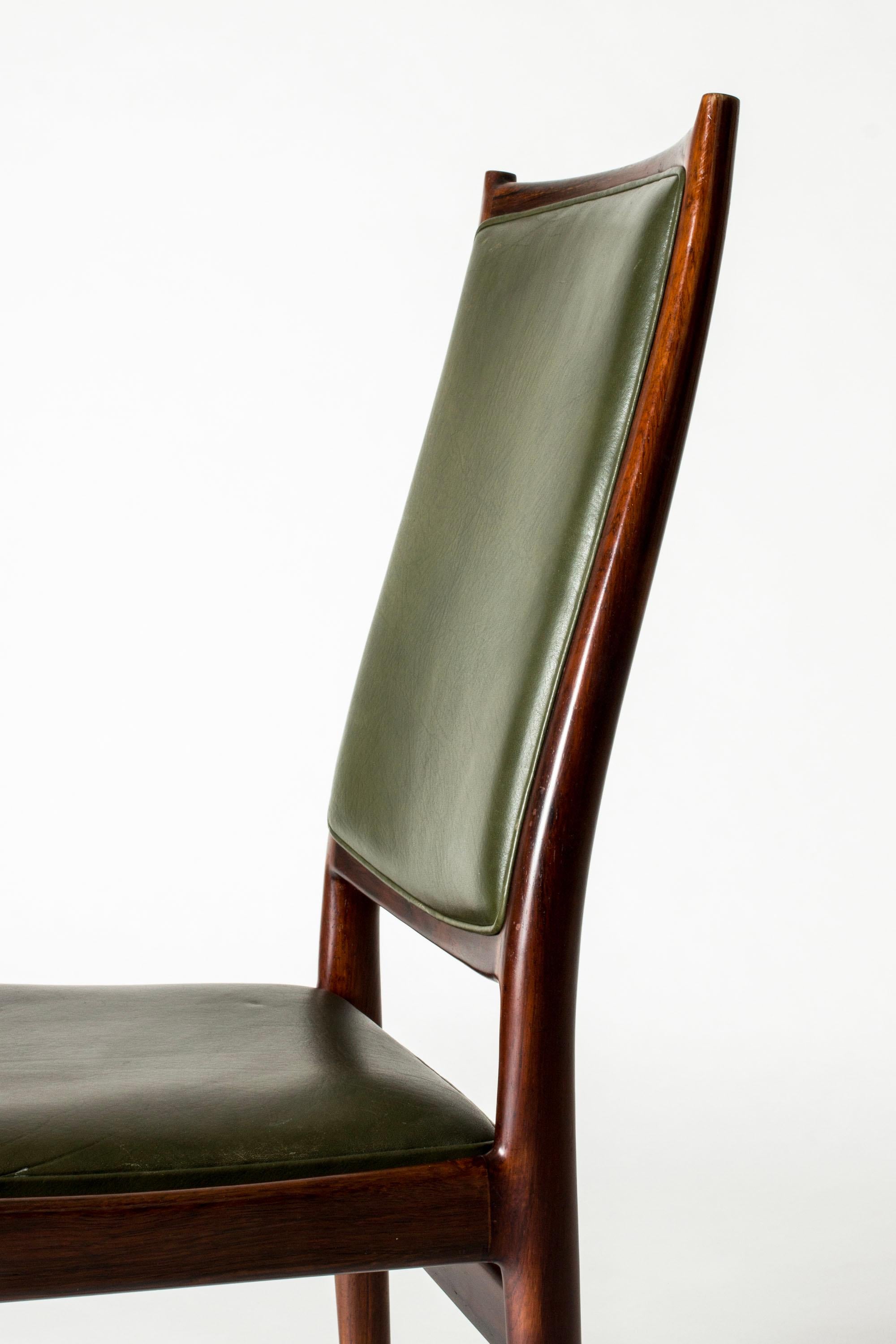 Cuir Chaises de salle à manger du milieu du siècle, Torbjørn Afdal, Bruksbo, Norvège, années 1960, ensemble de huit pièces en vente