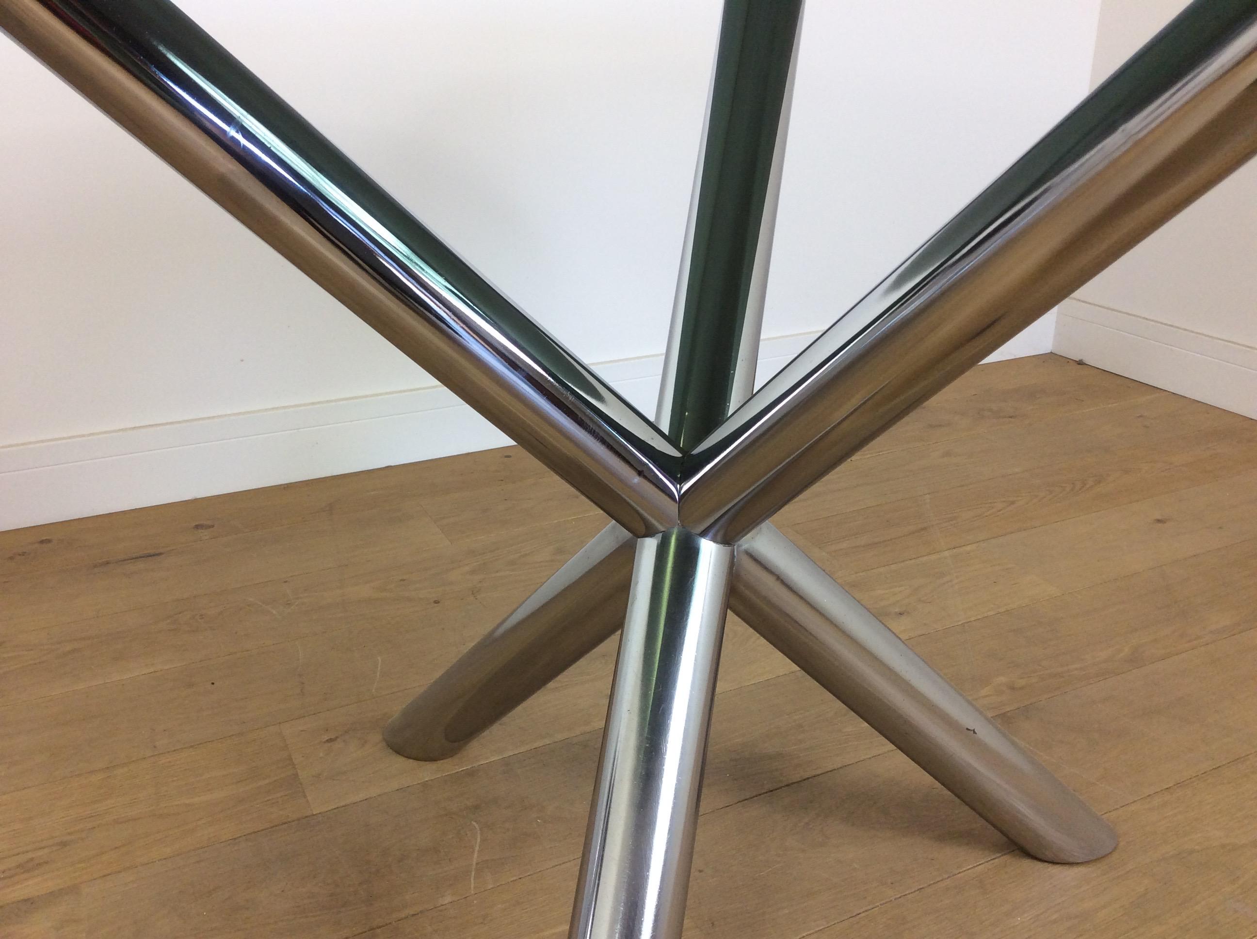 Aluminum Midcentury Dining Table and Chairs For Sale