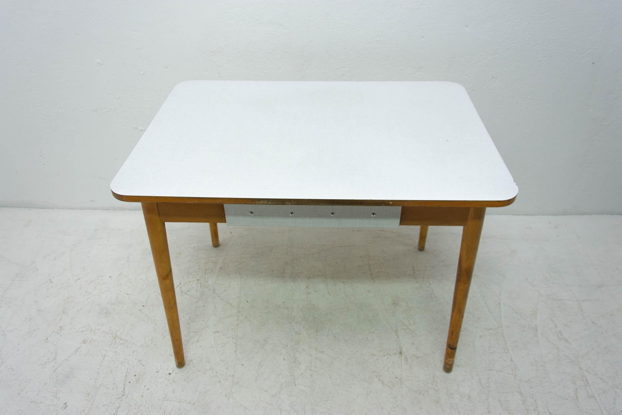 Formica Midcentury Dining Table, Czechoslovakia, 1960s For Sale