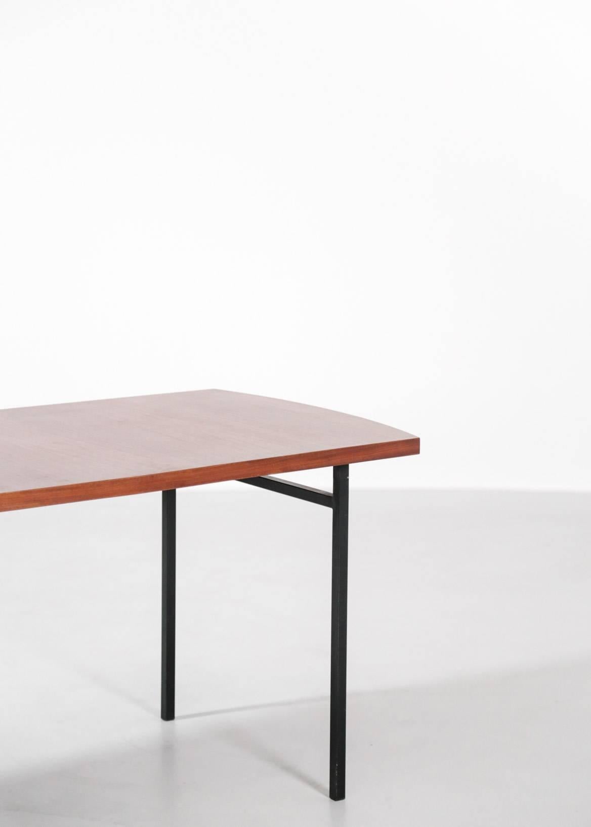 Mid-Century Modern Table de salle à manger du milieu du siècle dernier, teck, années 1960 en vente