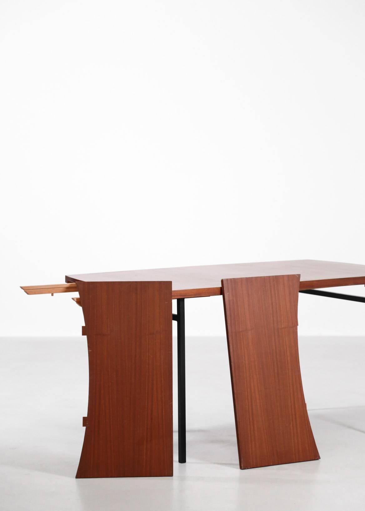 Midcentury Dining Table, Teak, 1960s For Sale 1