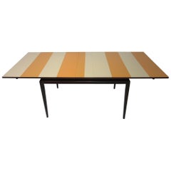 Midcentury Dining Table with Colorful Laminate Top